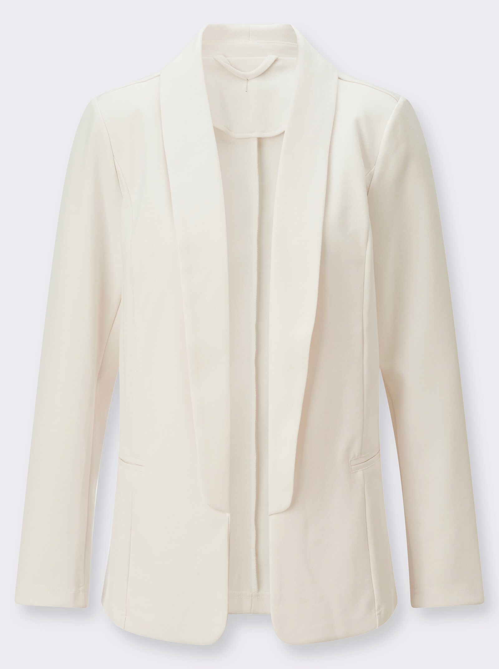 Jerseyblazer in Interlock-Qualität - ecru