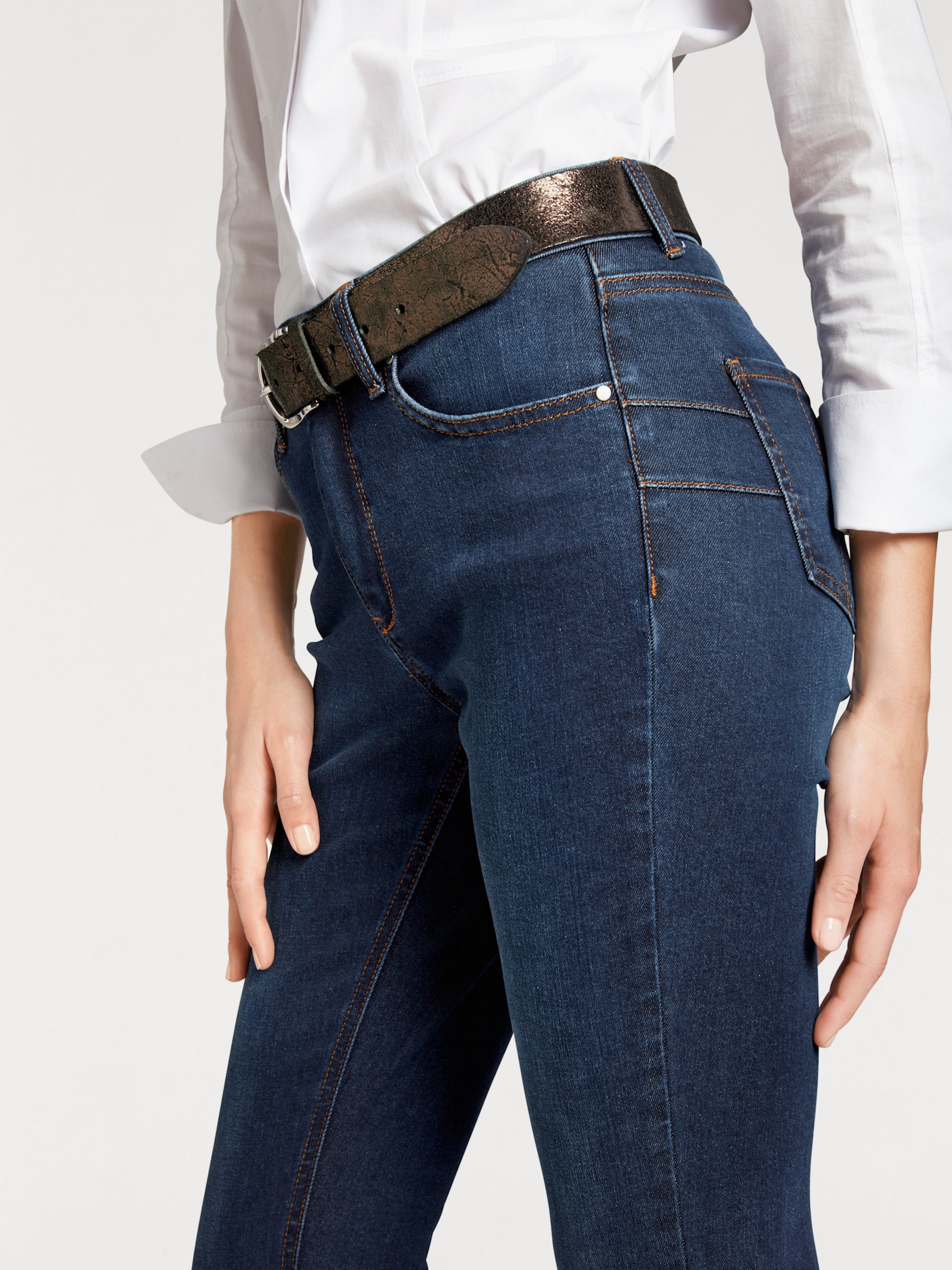 heine Skinny jeans met 'buik weg'-effect - blue denim