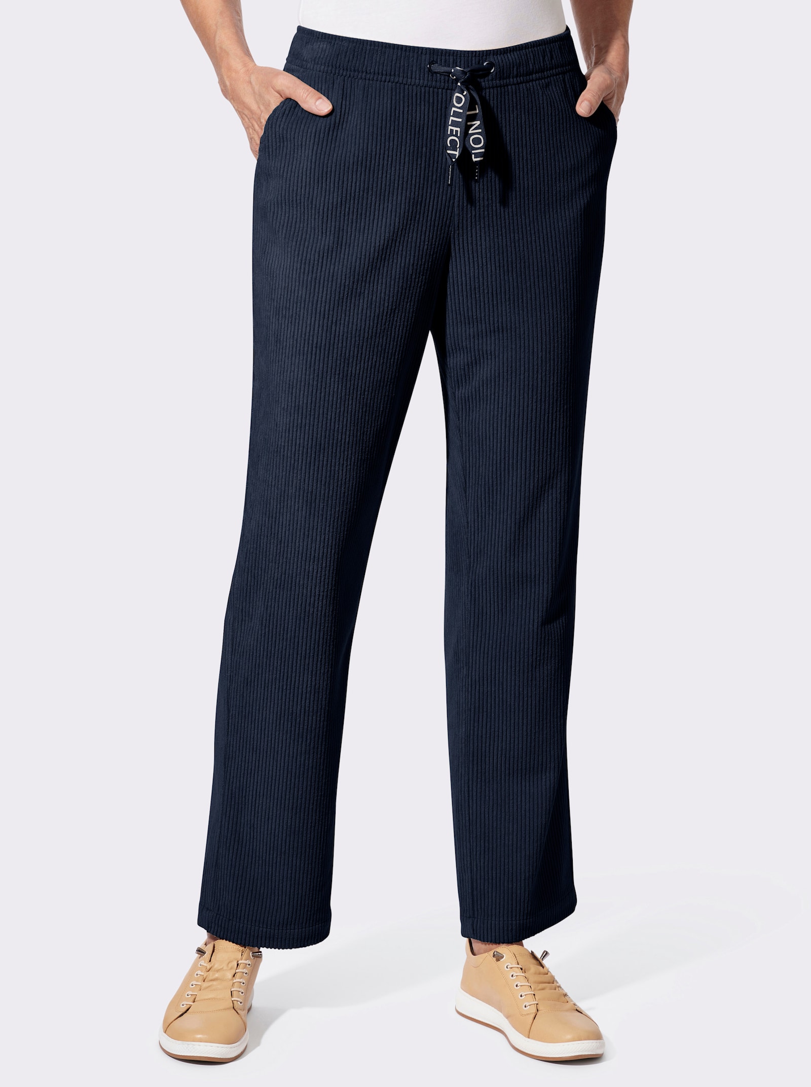 Cordhose mit Rundum-Dehnbund - marine