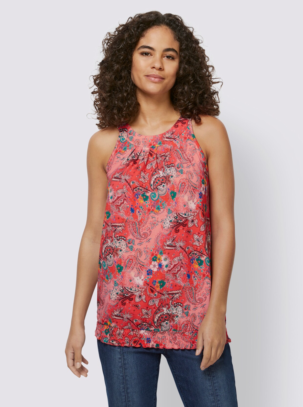 heine Shirttop - hummer-hellrosé-bedruckt