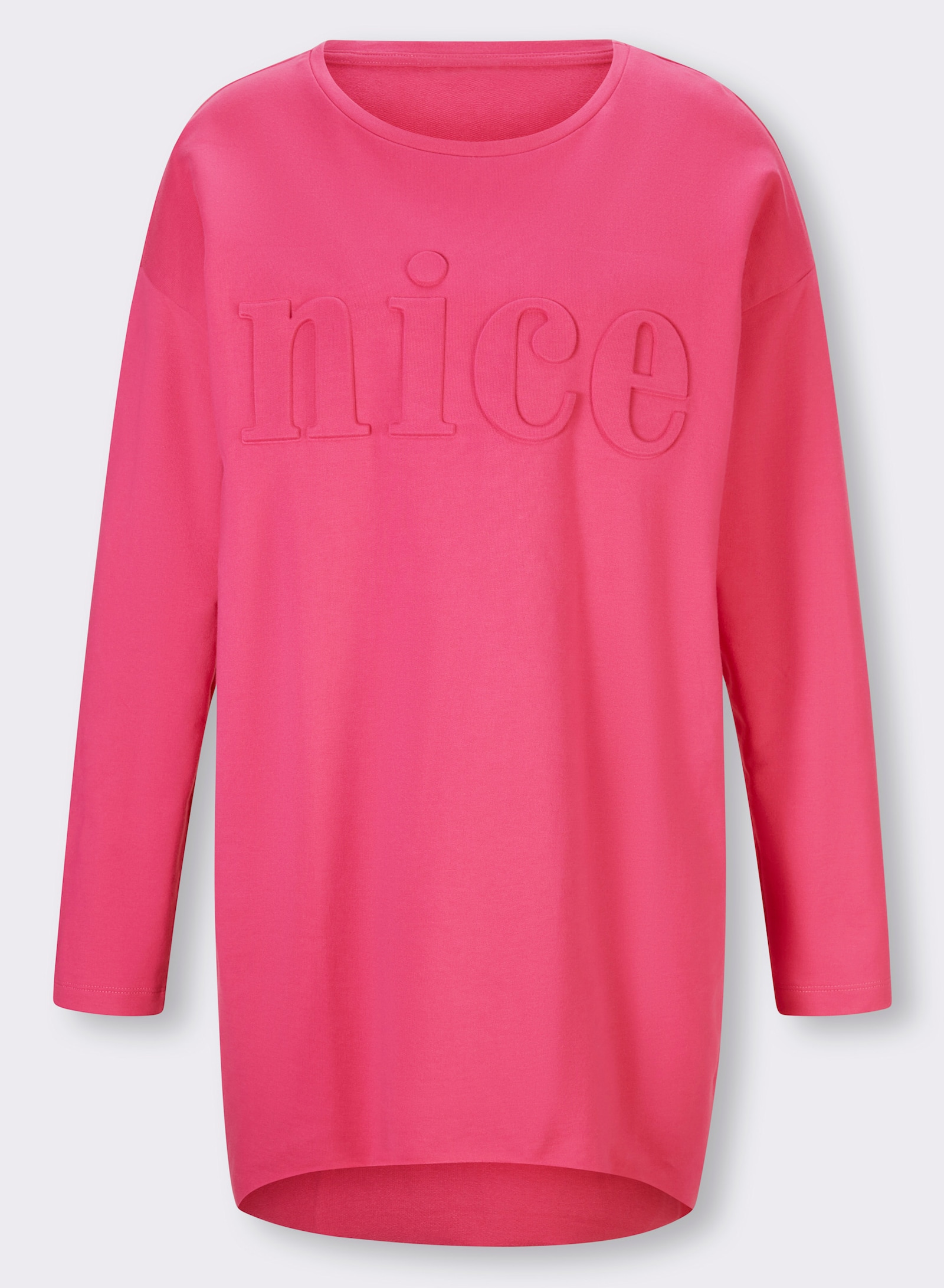 heine Longshirt mit Prägung - fuchsia