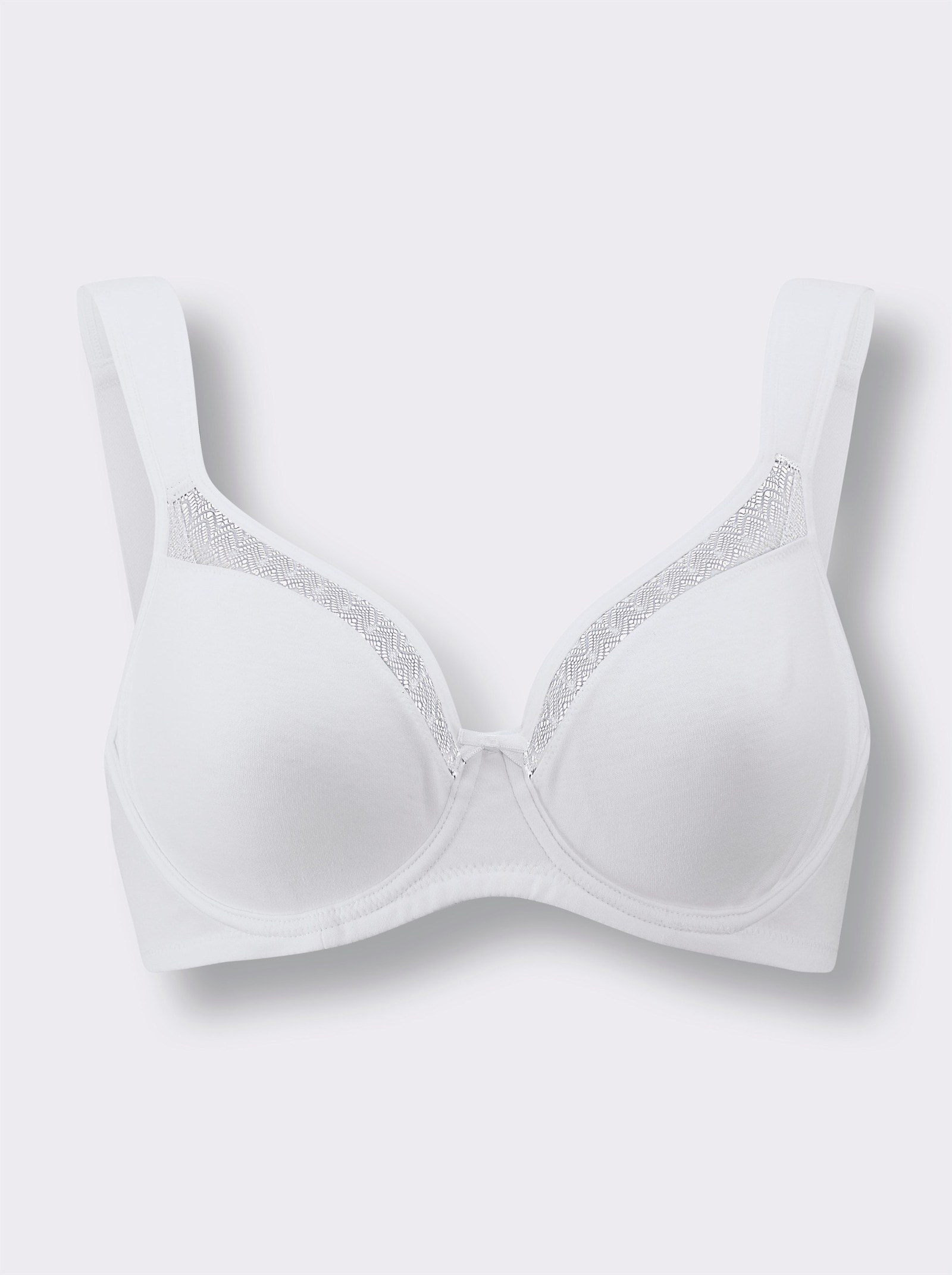 wäschepur Beugelbeha met structuurkant - wit