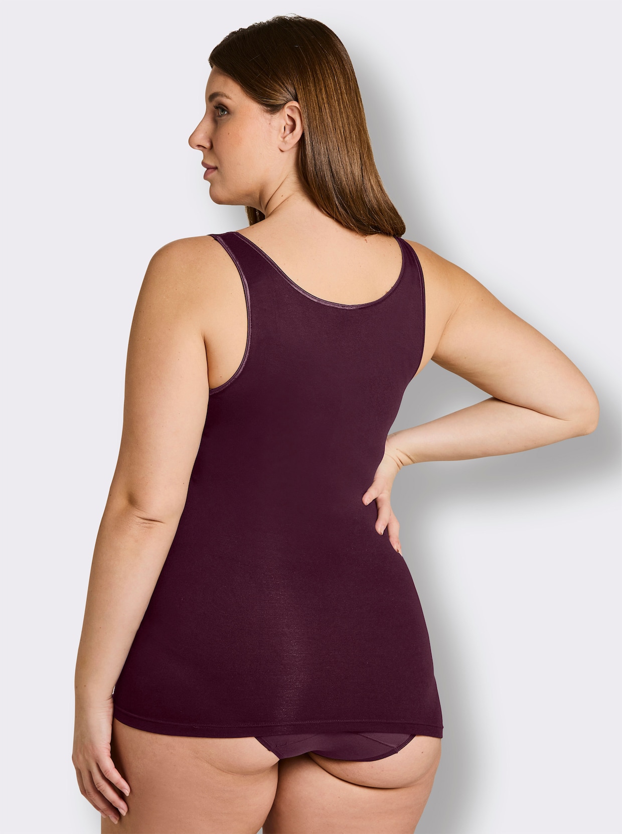 wäschepur Achselhemd in Modal-Qualität - bordeaux