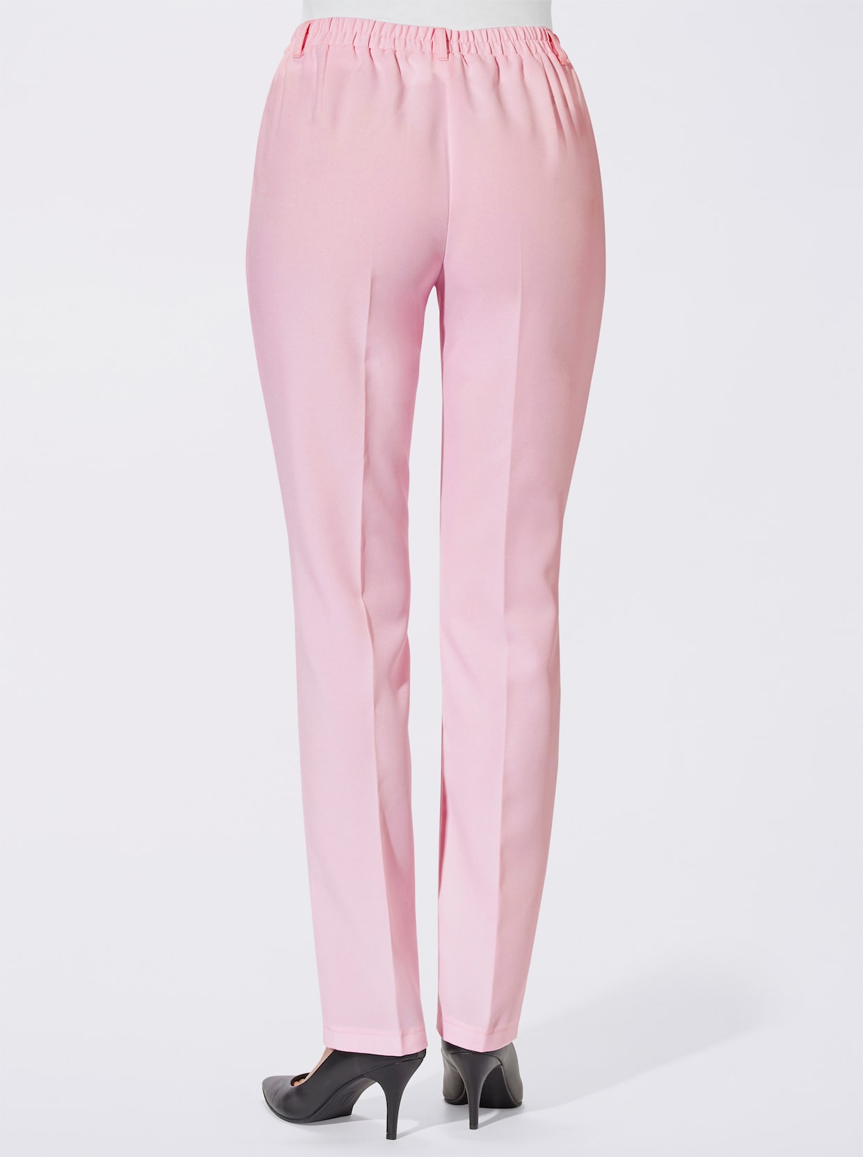 Broek met persplooien - roos