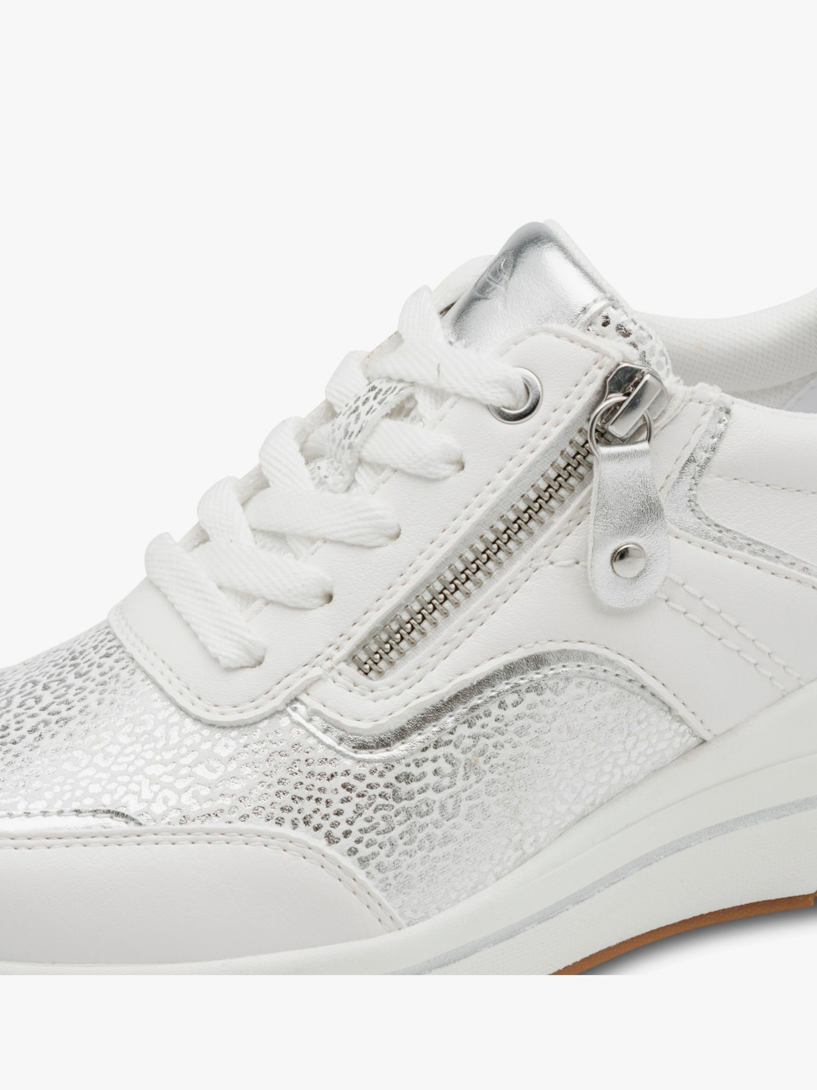 Jana Sneaker mit Zipper - weiß