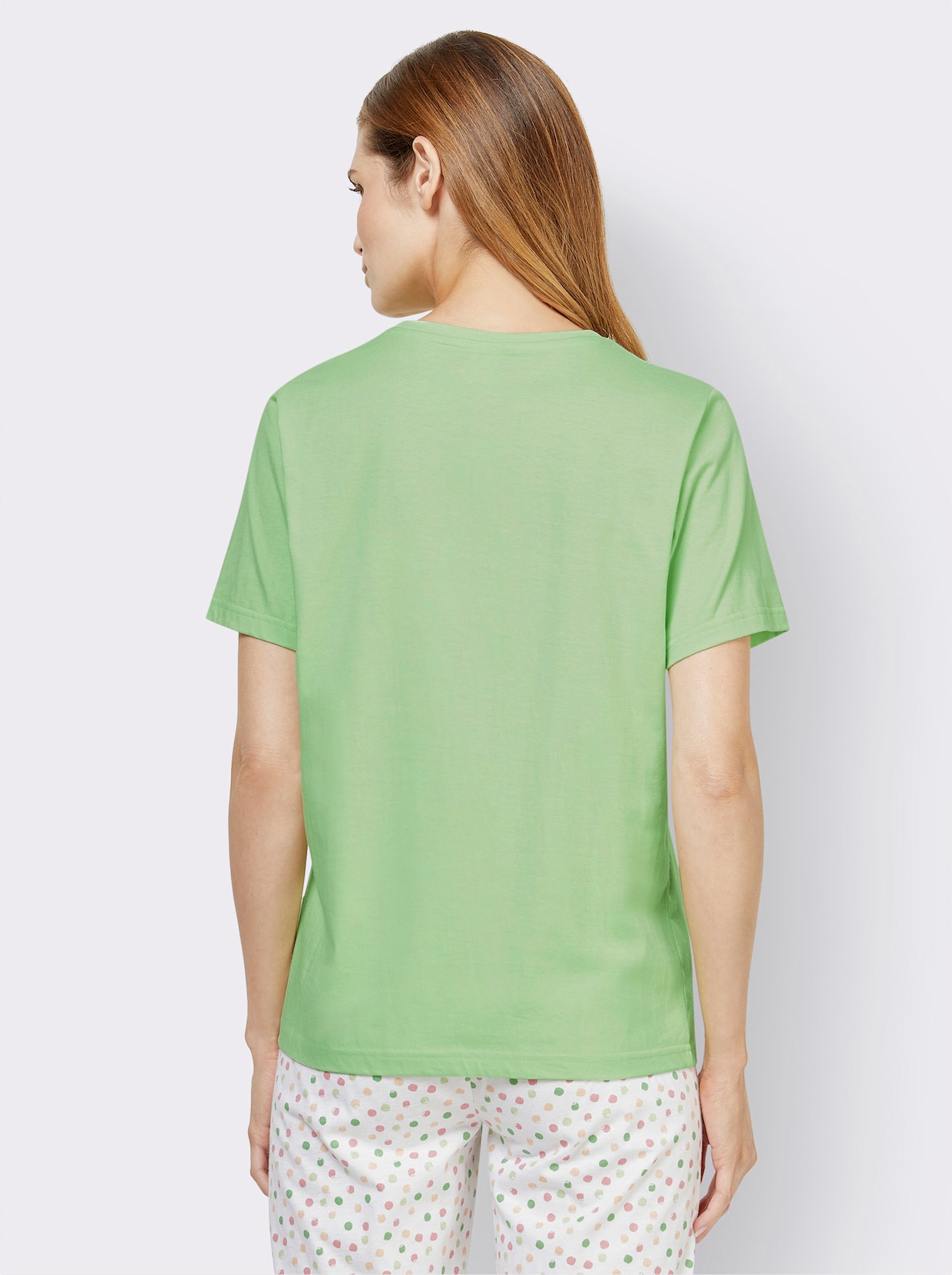 wäschepur Schlafanzug-Shirts - flamingo + reseda