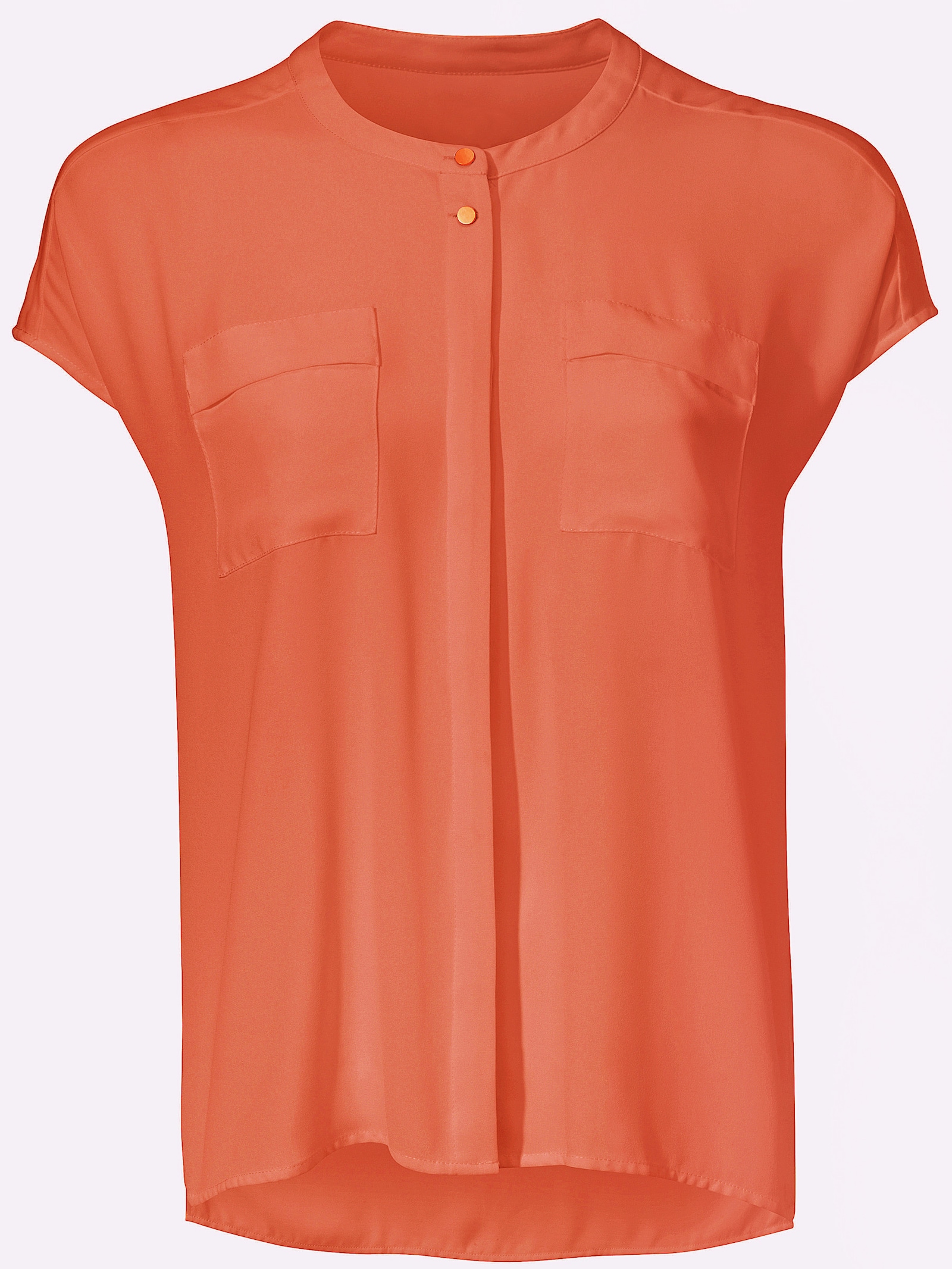 heine Kurzarm-Bluse in Oversize-Passform - orange