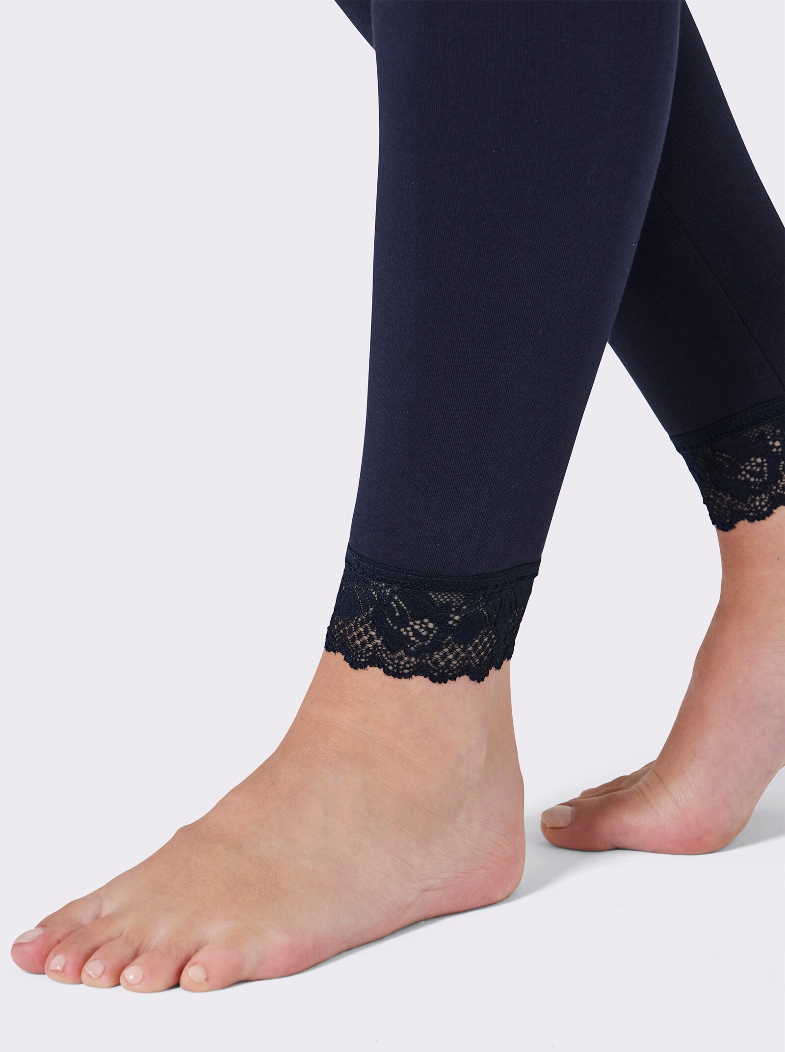 feel good Leggings - schwarz + marine