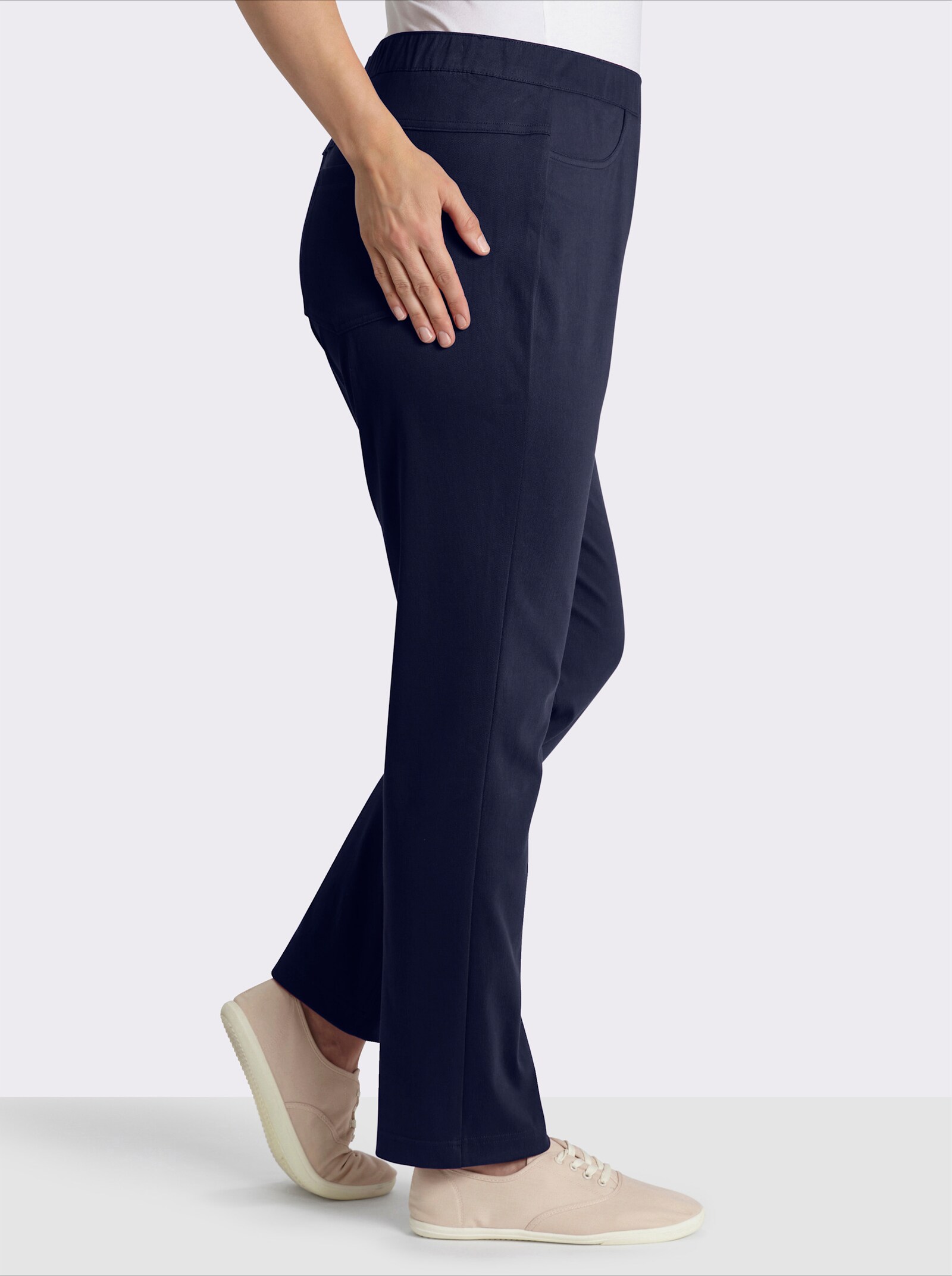 Schlupfhose mit Dehnbund - marine