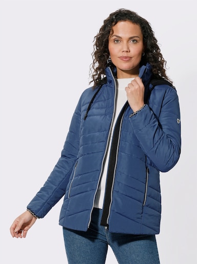Steppjacke mit abnehmbarer Kapuze - jeansblau