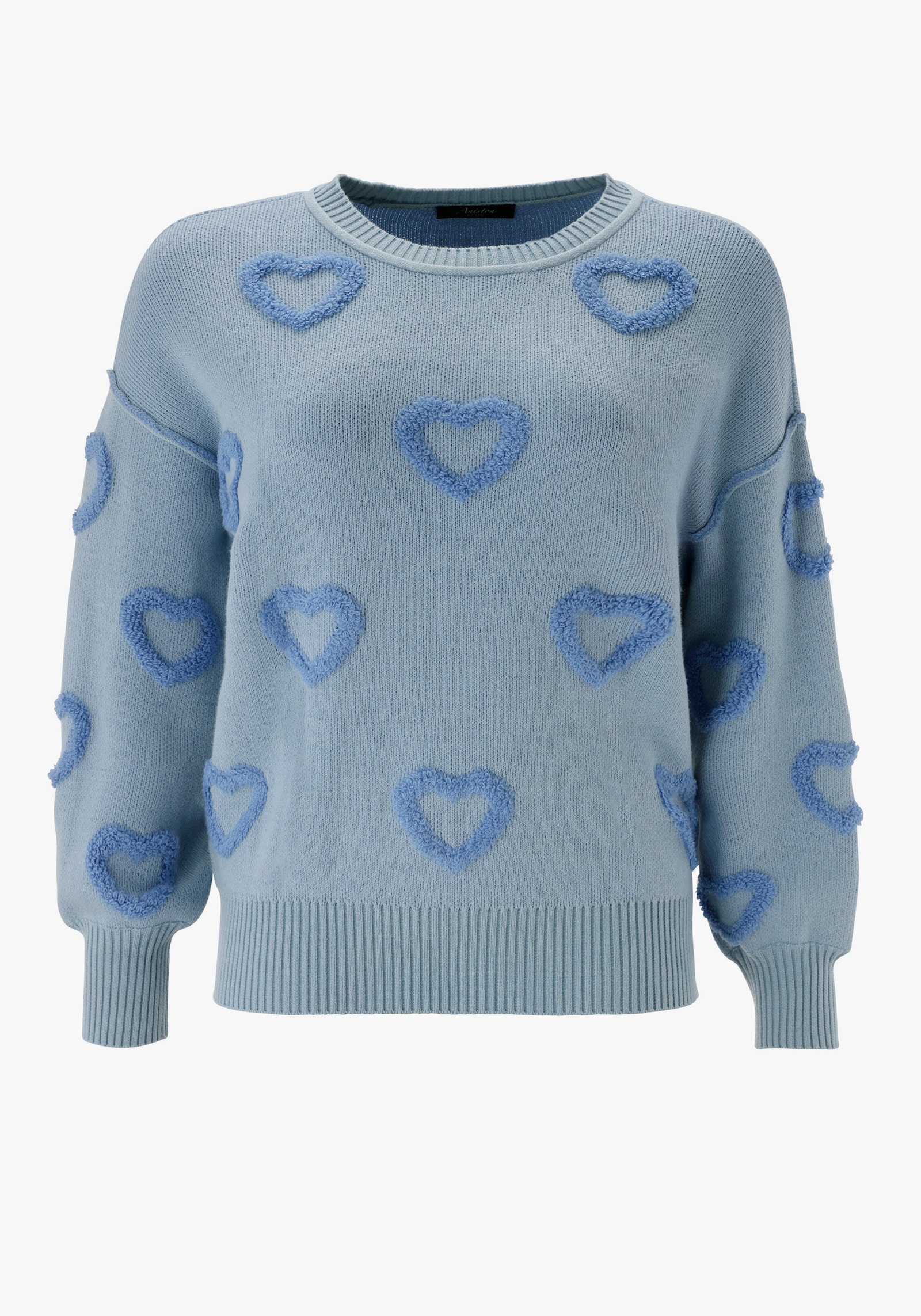 Aniston PLUS Strickpullover - hellblau-blau