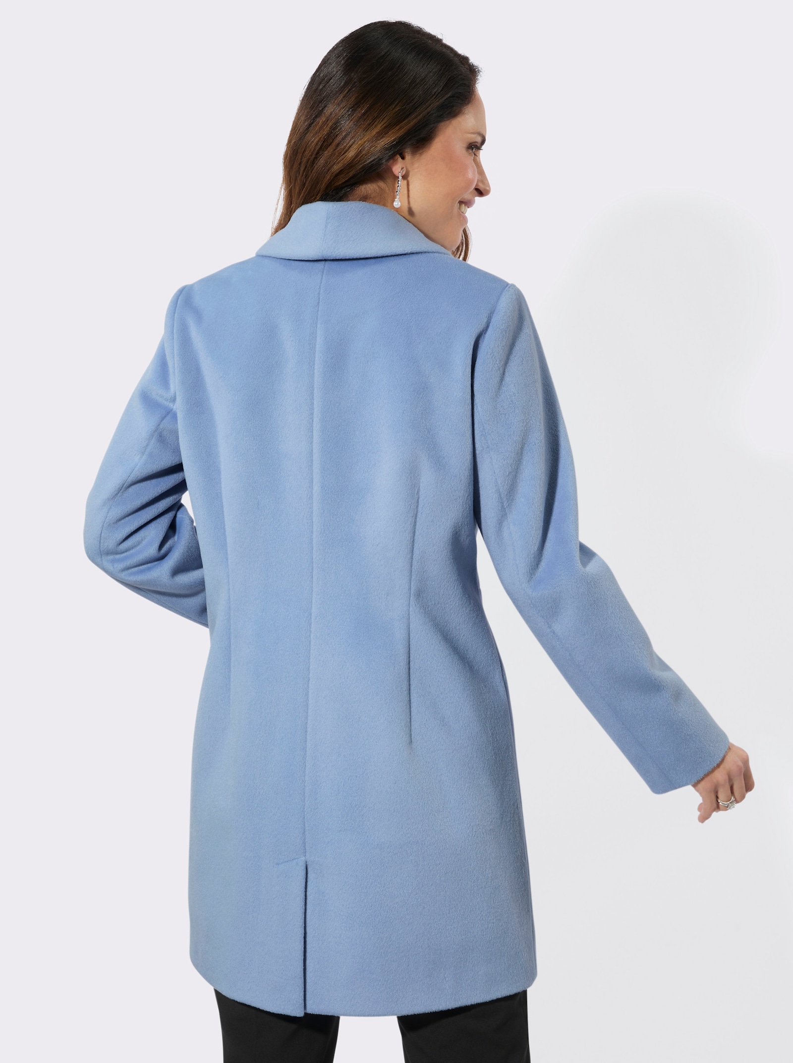 Longjacke mit Reverskragen - bleu