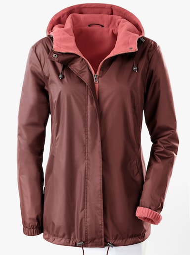Funktionsjacke mit Innentasche, knöpfbar - kastanienbraun