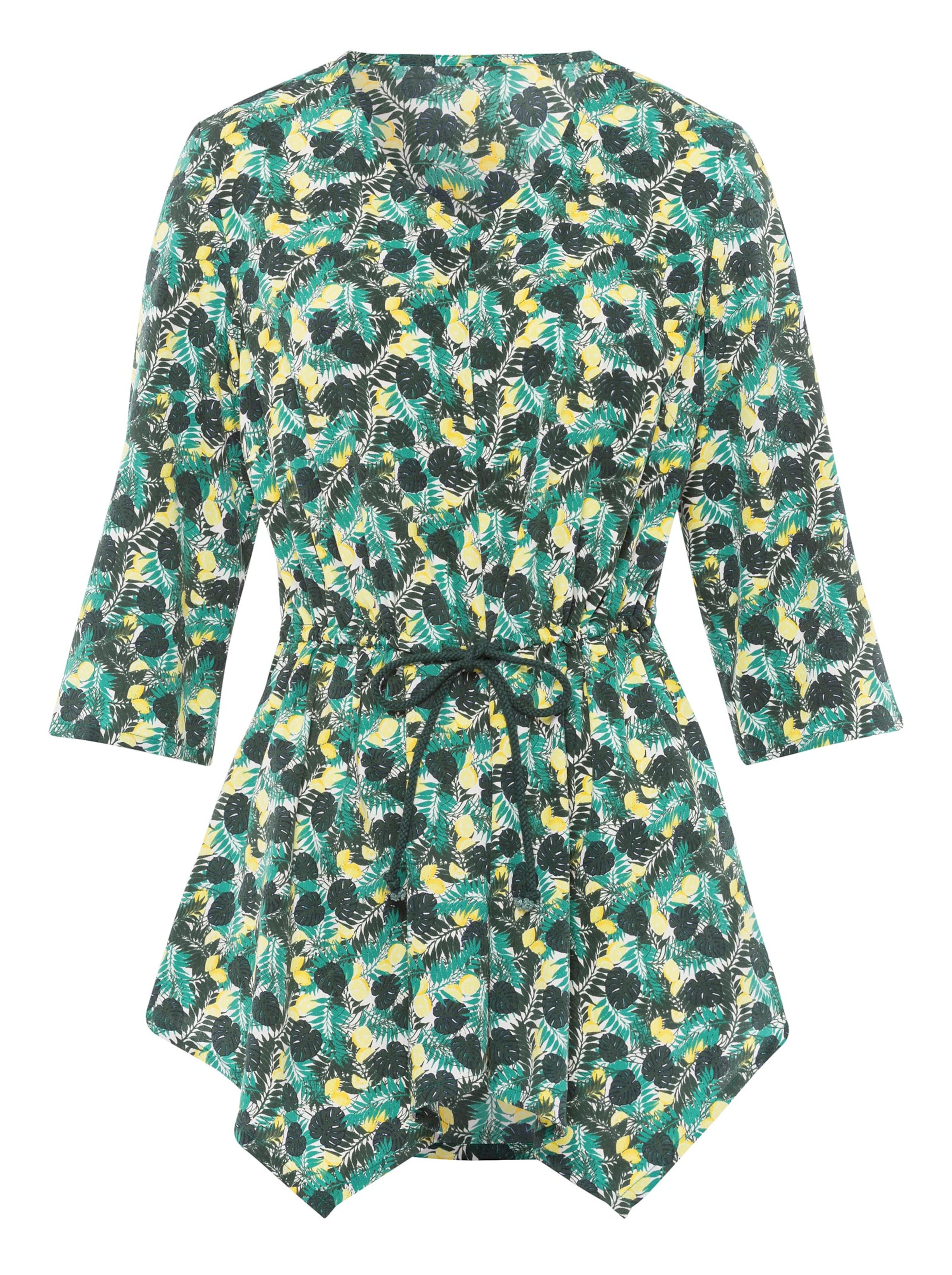 Tunika - grün-gemustert