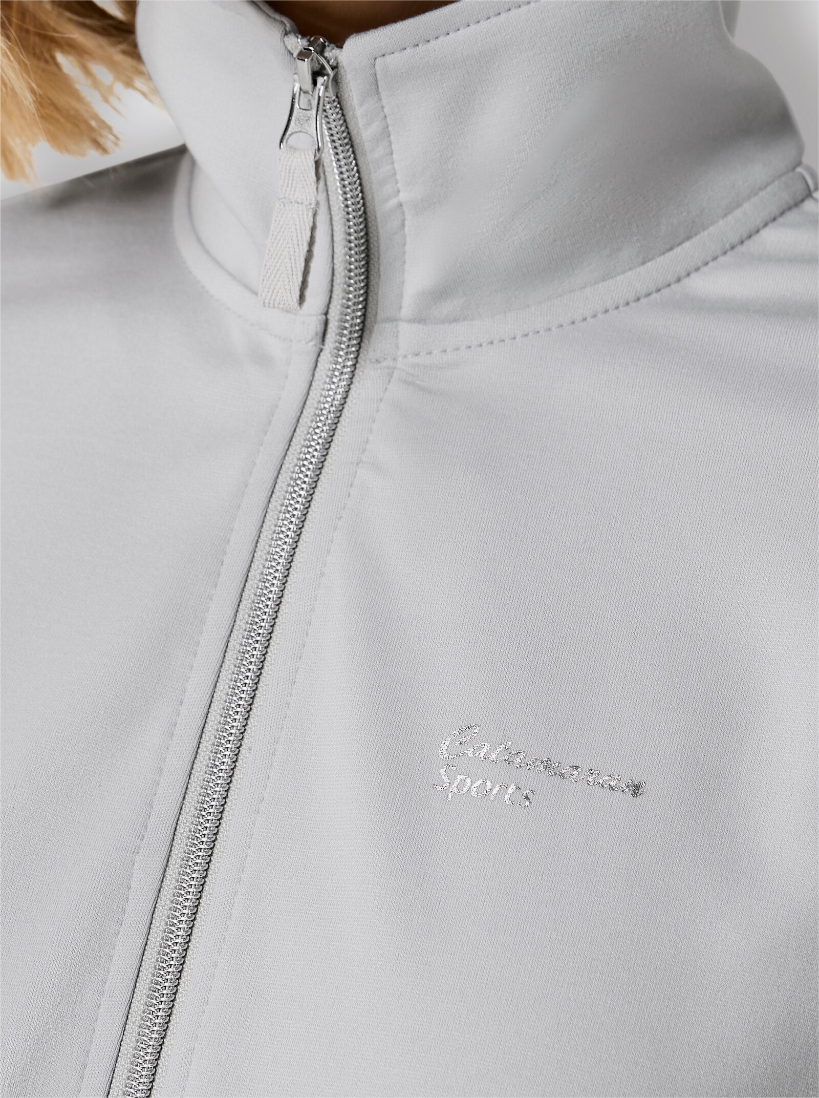 Catamaran Funktionsjacke in formstabiler Interlock-Qualität - hellgrau