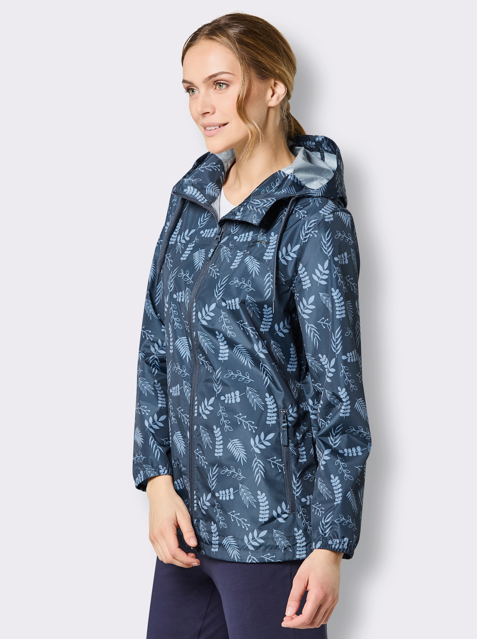 Catamaran Sports Funktionsjacke mit Reißverschluss-Tasche hinten - dunkelblau-mittelblau