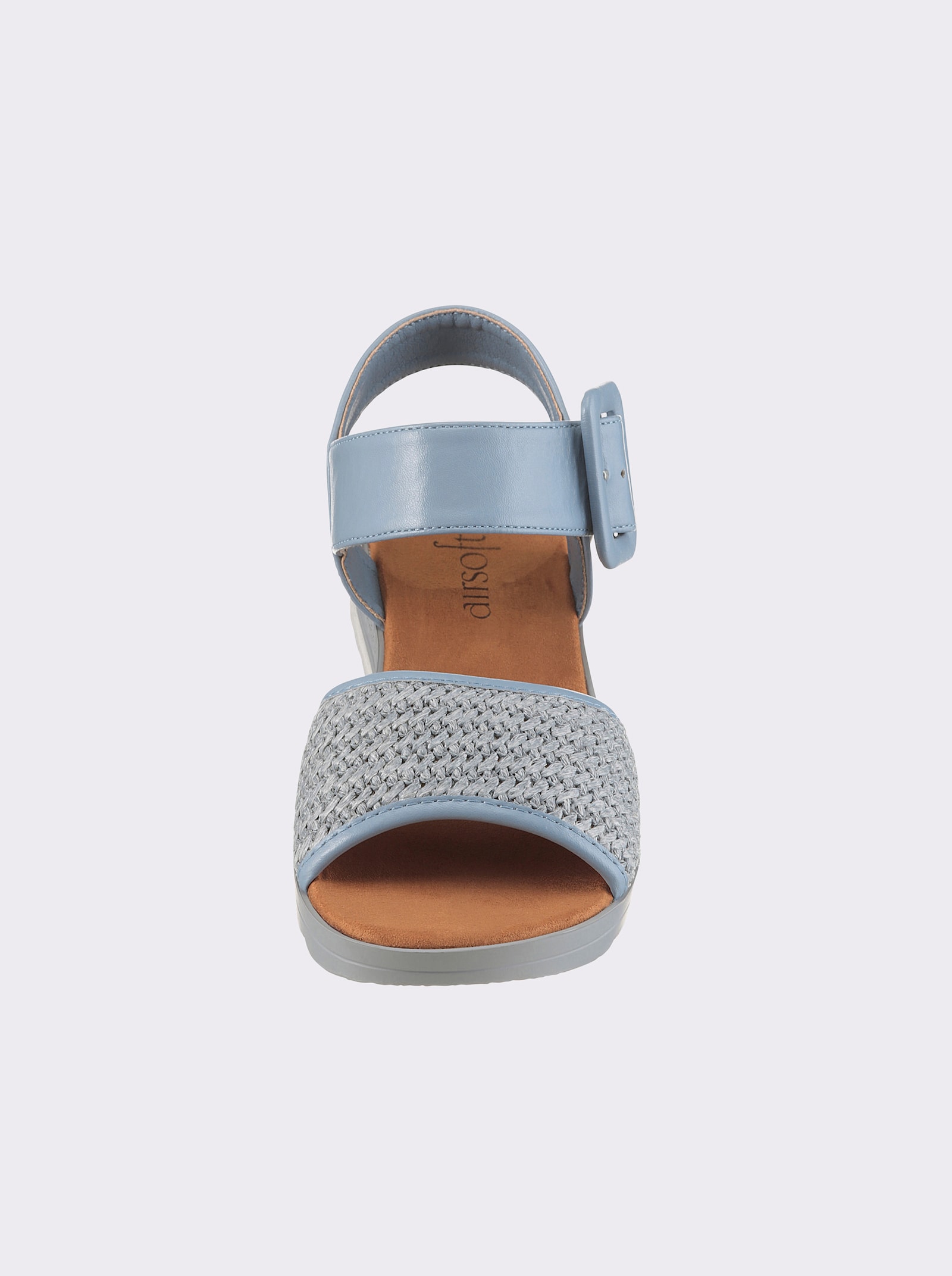 airsoft modern+ Sandaaltje met elastiek - lichtblauw