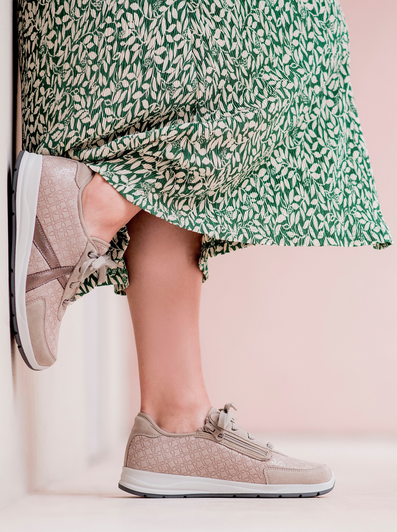 Varomed Sneaker voor stevige en gevoelige voeten - beige