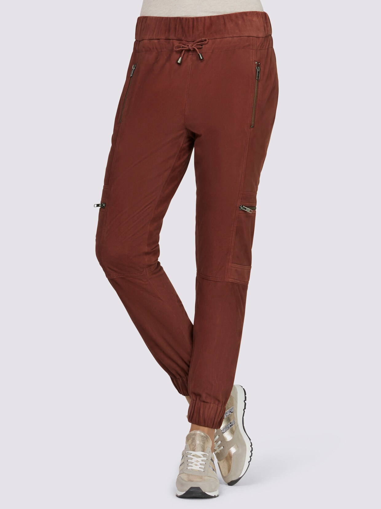 heine Lederhose - rotbraun
