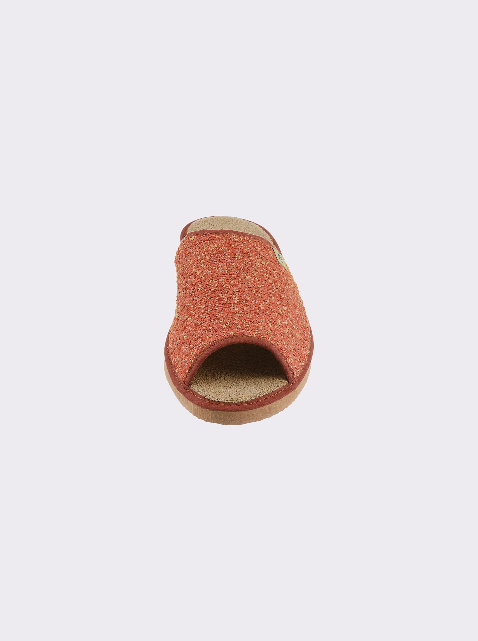 Pantoffel in Textil-Qualität - rostrot