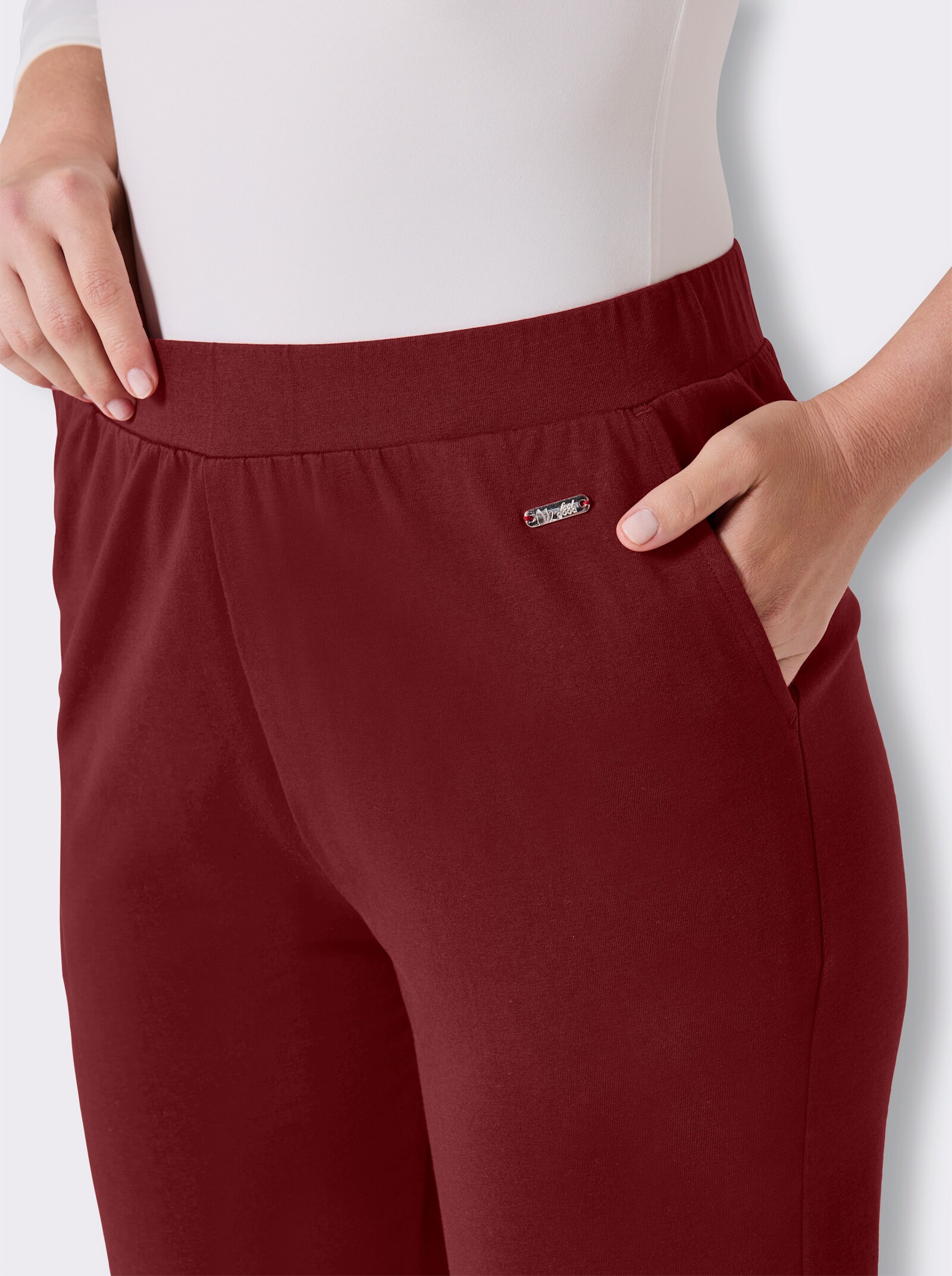 feel good Jogginghose aus Viskose-Mix - bordeaux