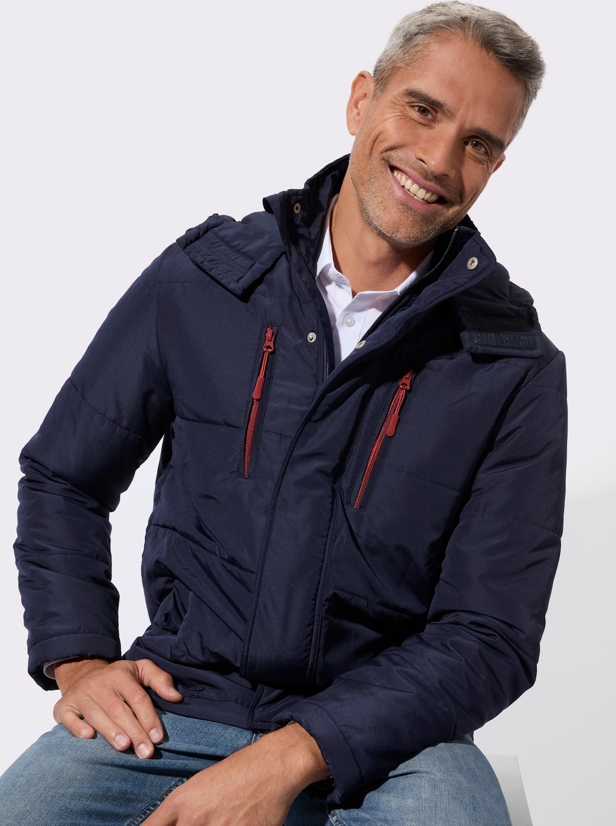 Steppjacke für normale Wintertemperaturen - marine