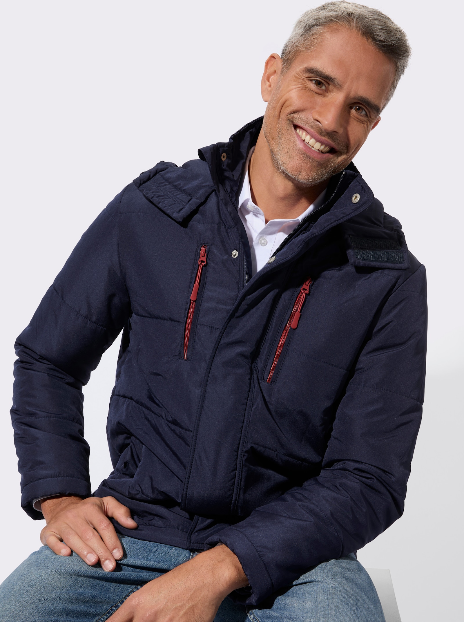 Steppjacke für normale Wintertemperaturen - marine