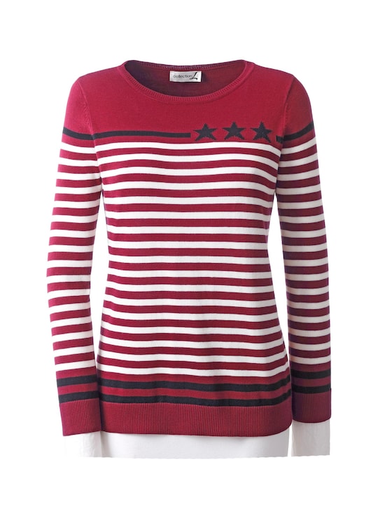pullover rot gestreift