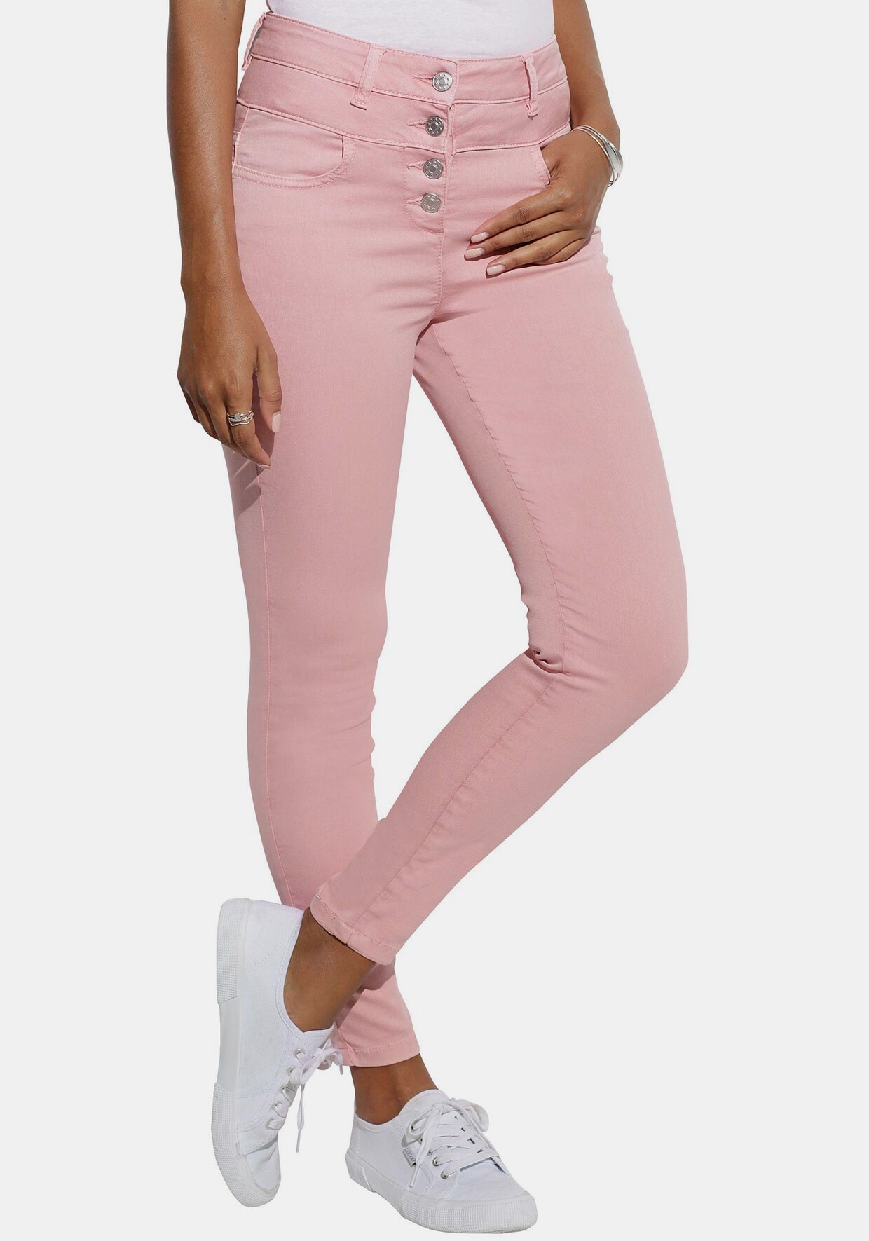 LASCANA High-waist-Jeans - altrosa