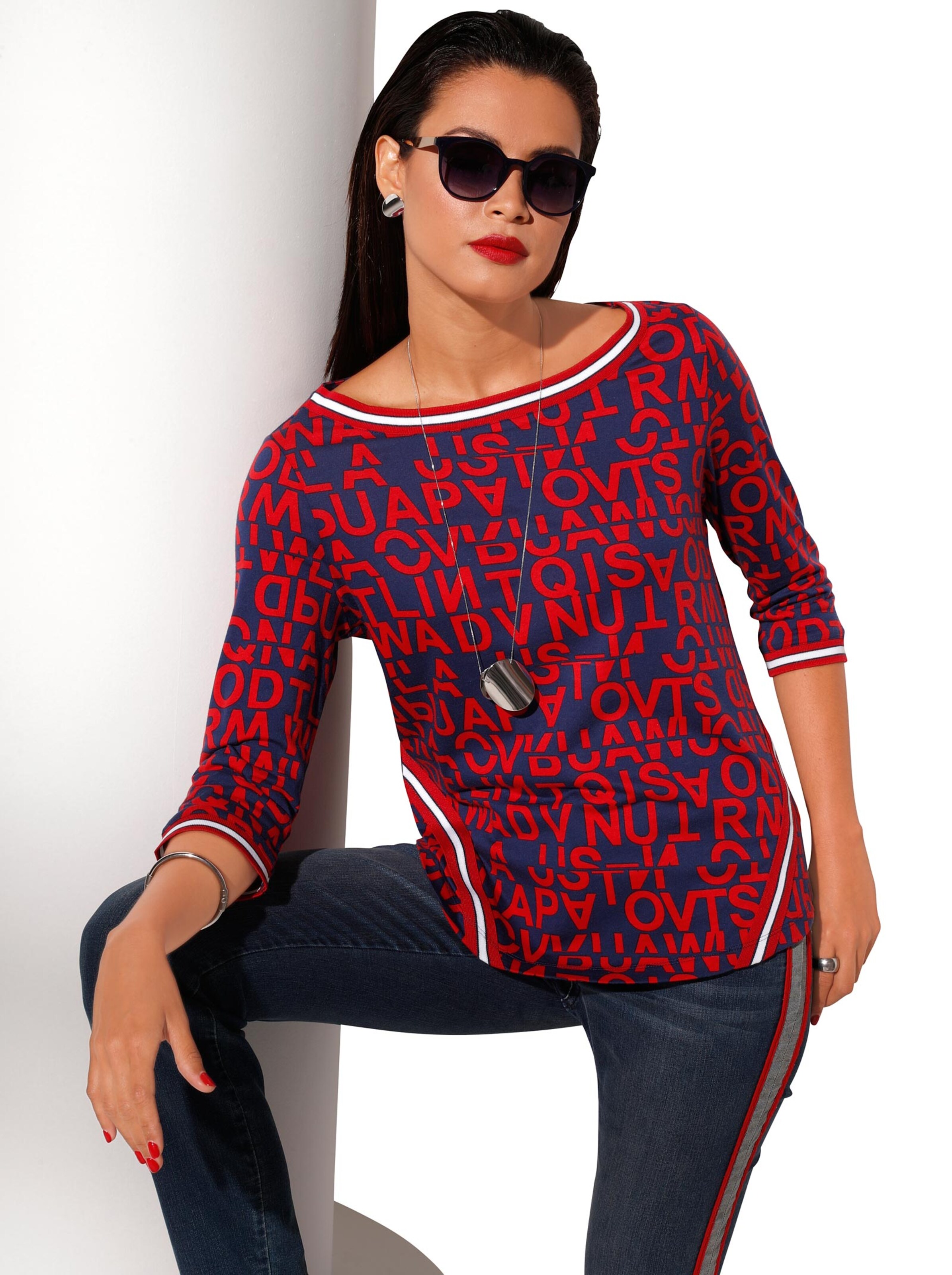 Shirt - blau-bedruckt