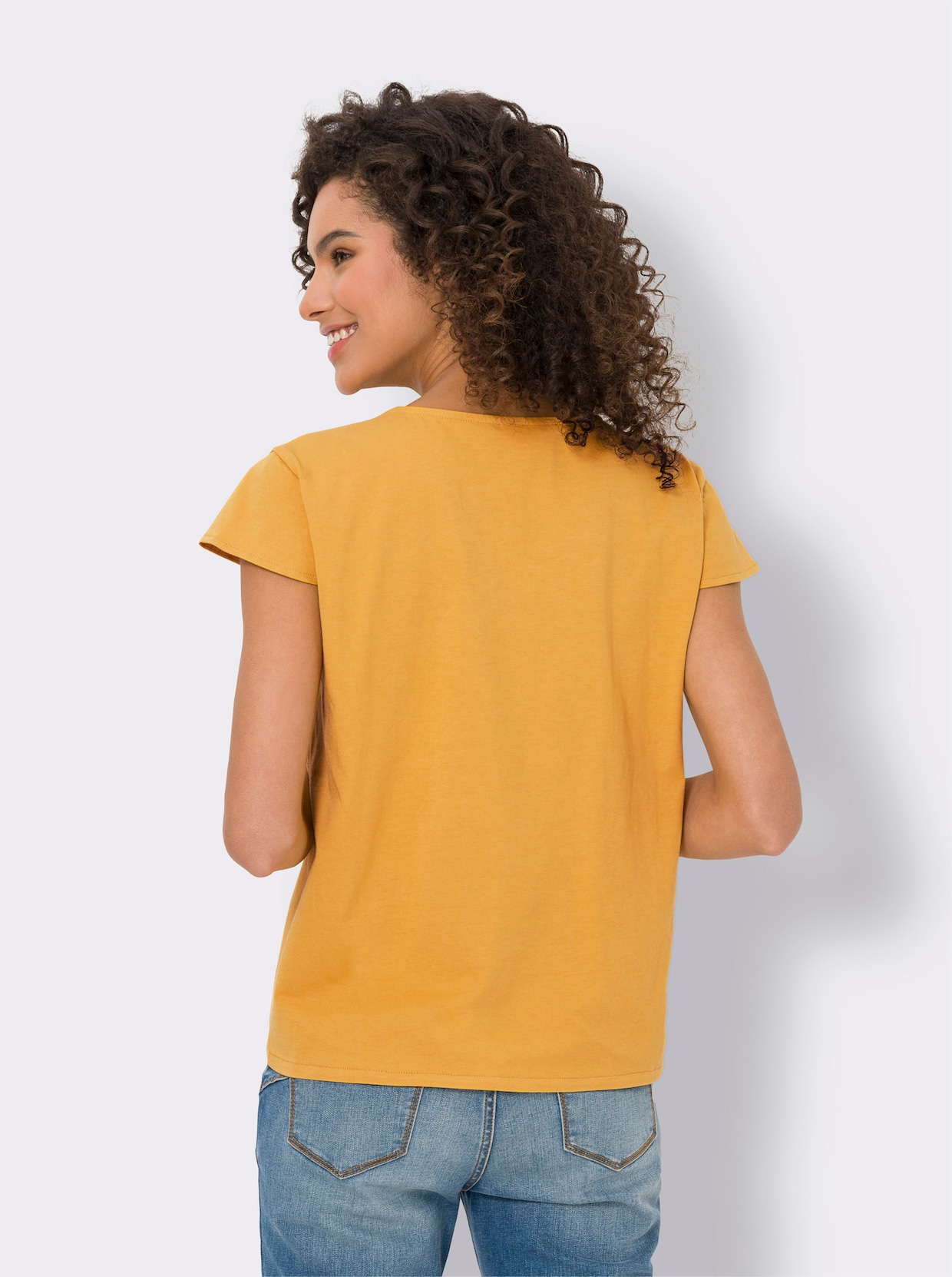 heine Shirt met korte mouwen - oker