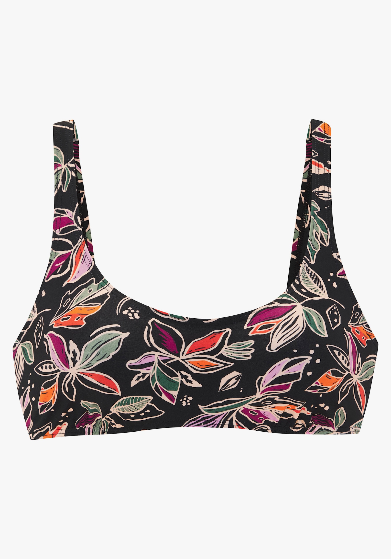 Buffalo Bustier-Bikini-Top - schwarz bedruckt