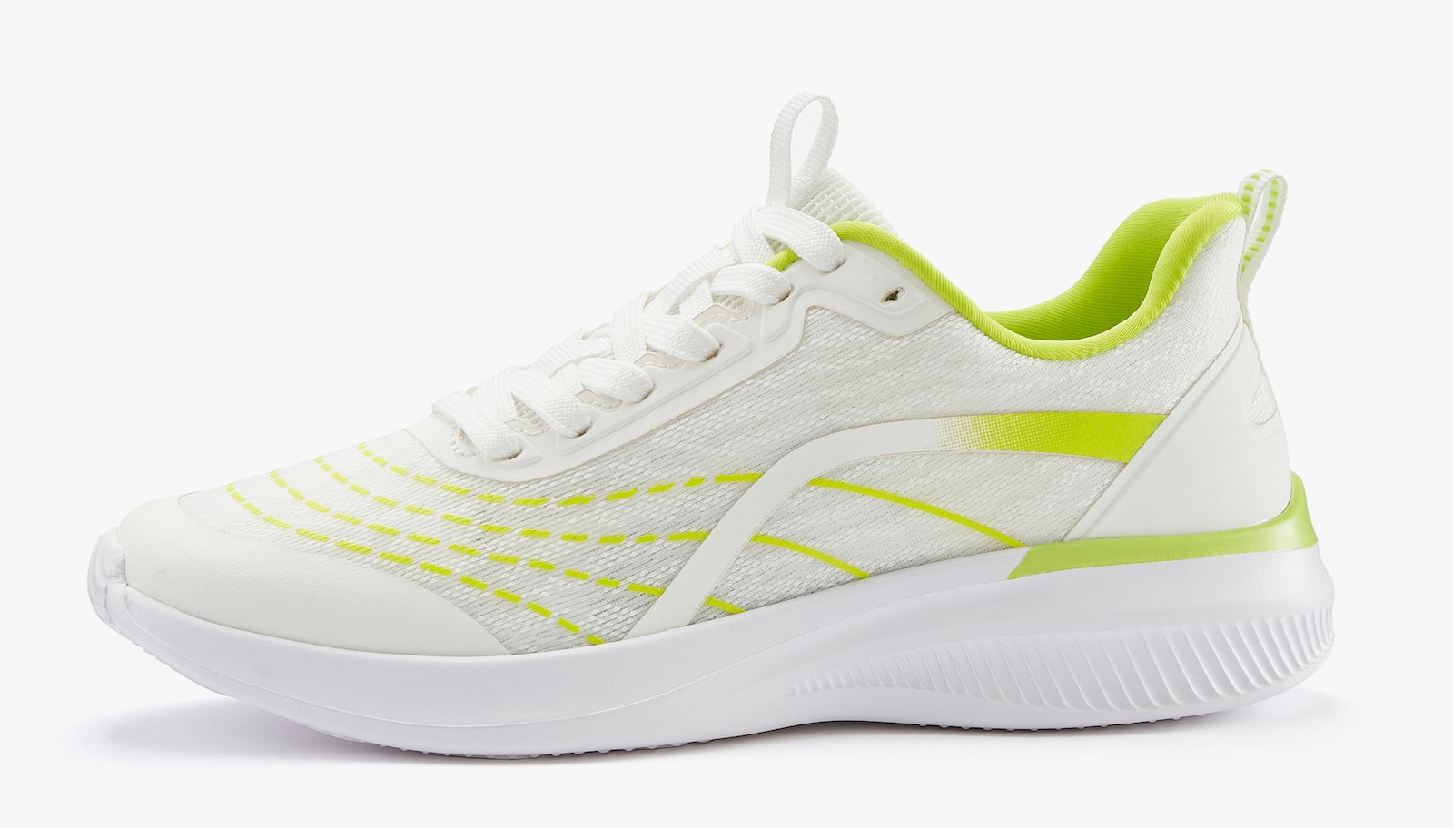 LASCANA Sneaker - weiß/lime