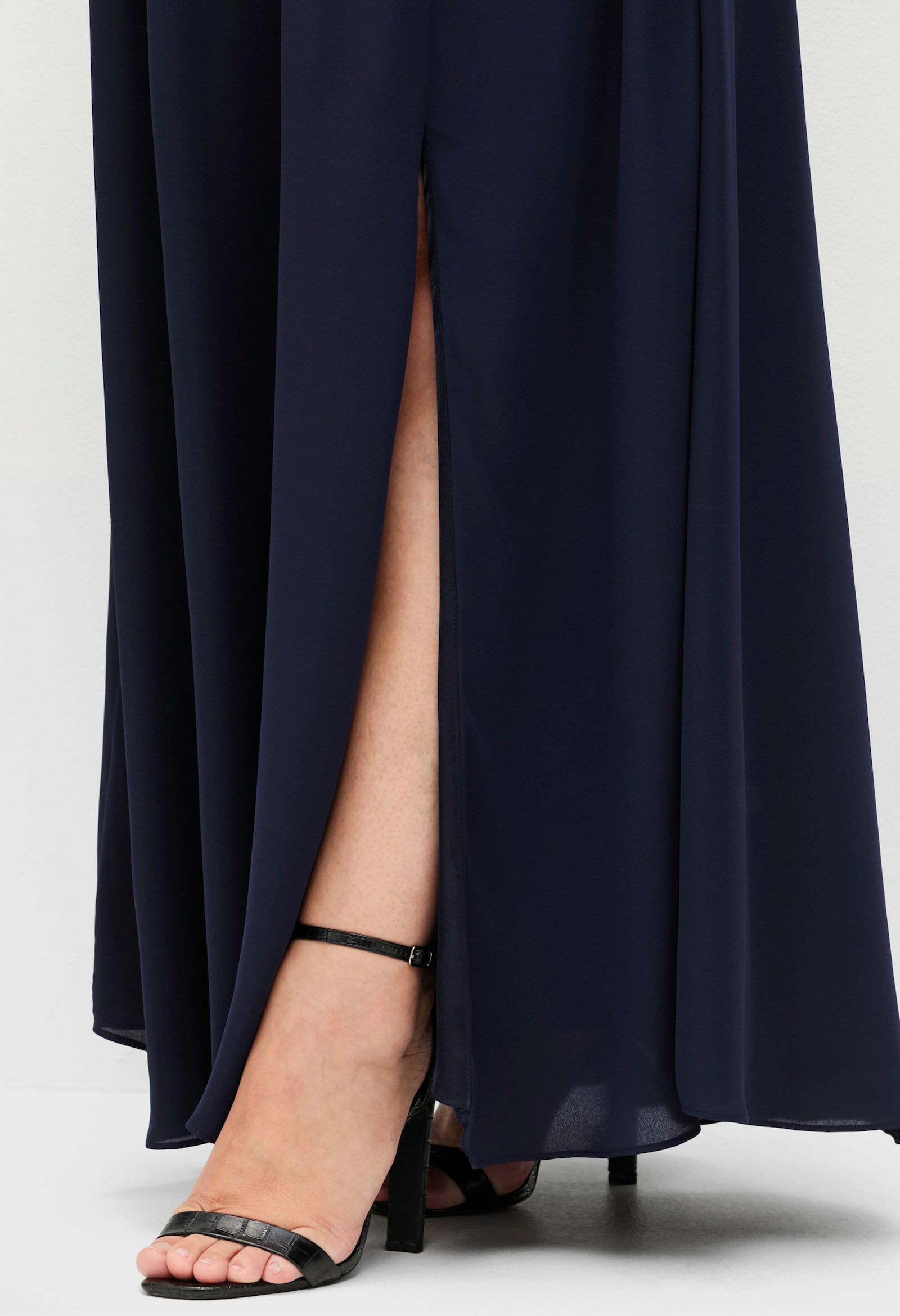 sheego A-Linien-Rock mit Seitenschlitz - marine