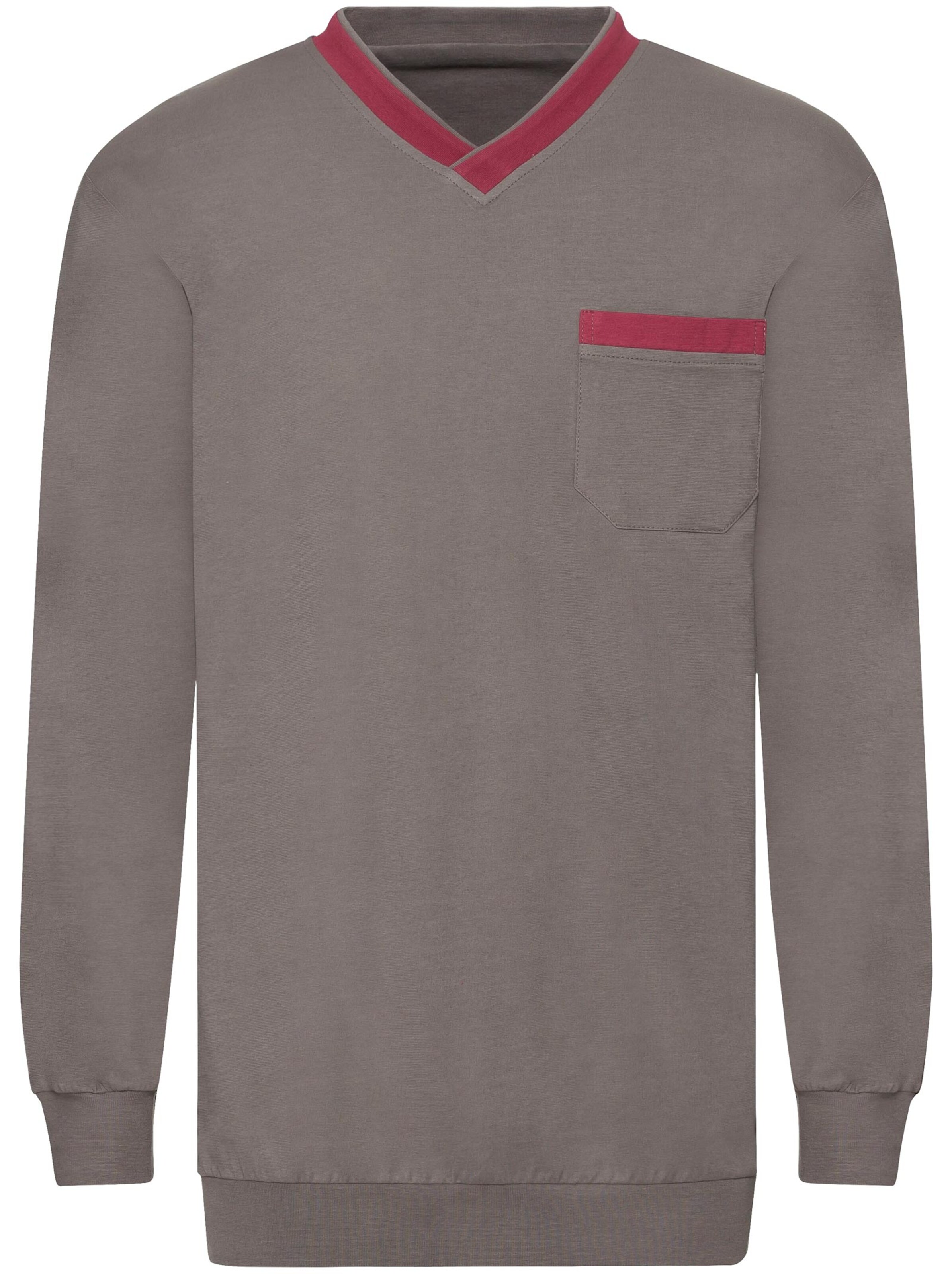 KINGsCLUB Schlafanzüge - bordeaux + taupe