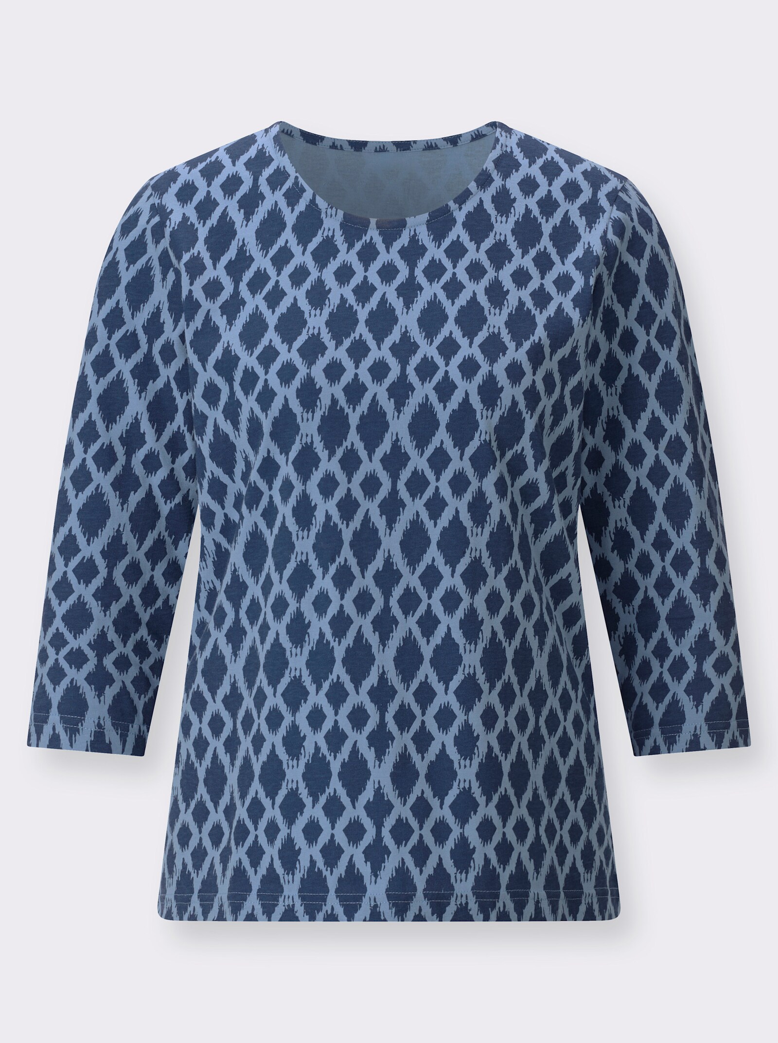  3/4-Arm-Shirt mit modischem Druckmuster - jeansblau-bleu-bedruckt