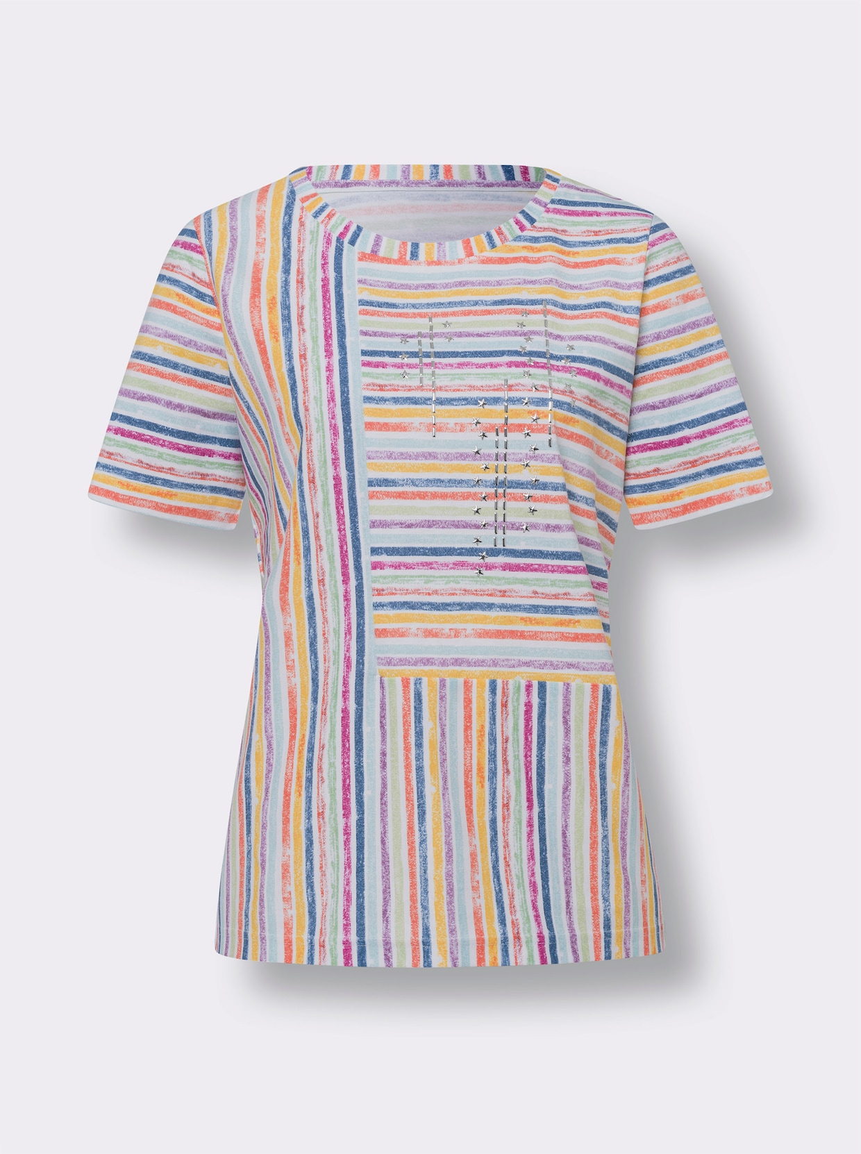 Shirt met korte mouwen - wit/geel bedrukt