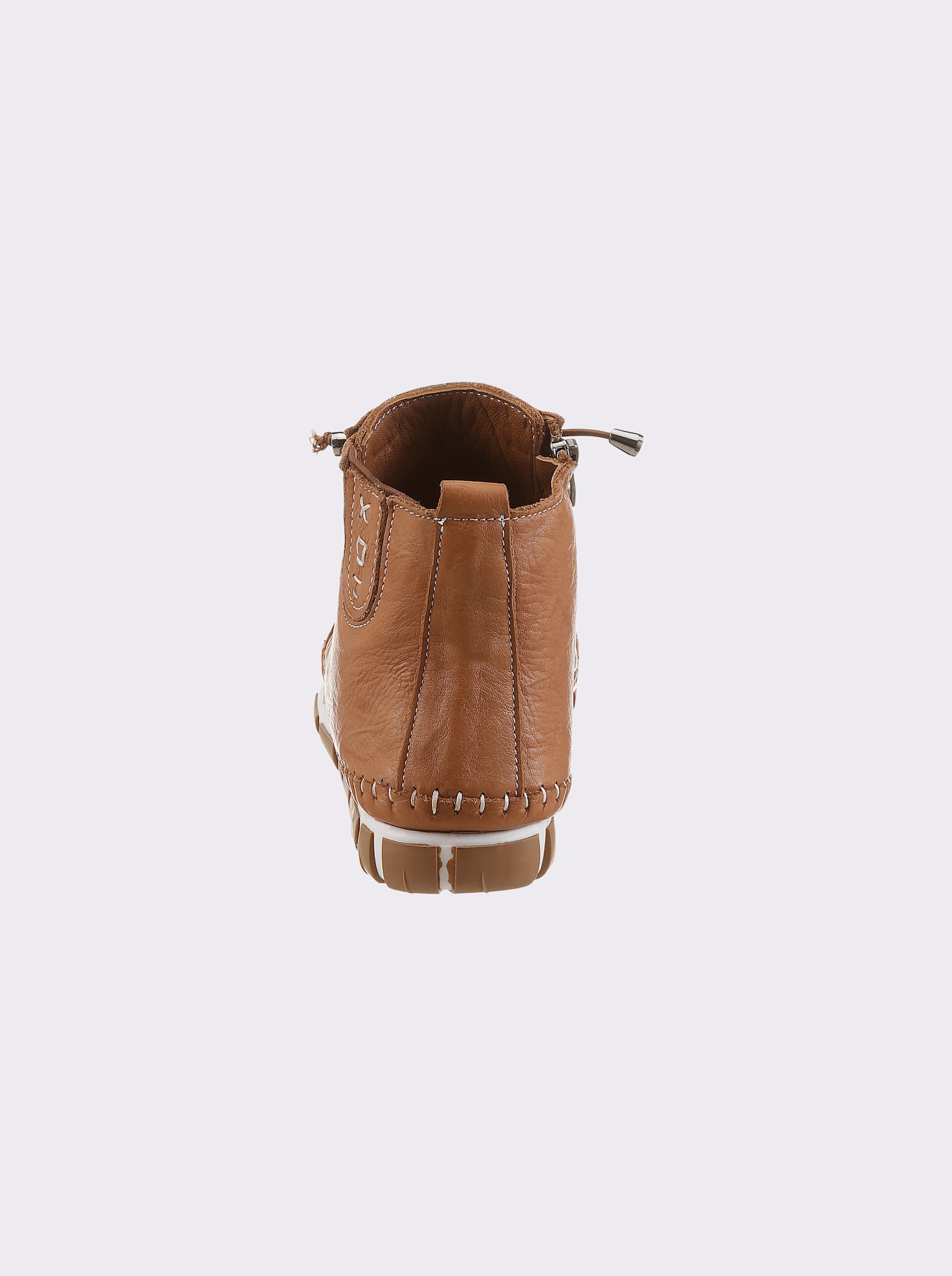 Gemini Stiefelette mit elastischen Schnürsenkeln - cognac