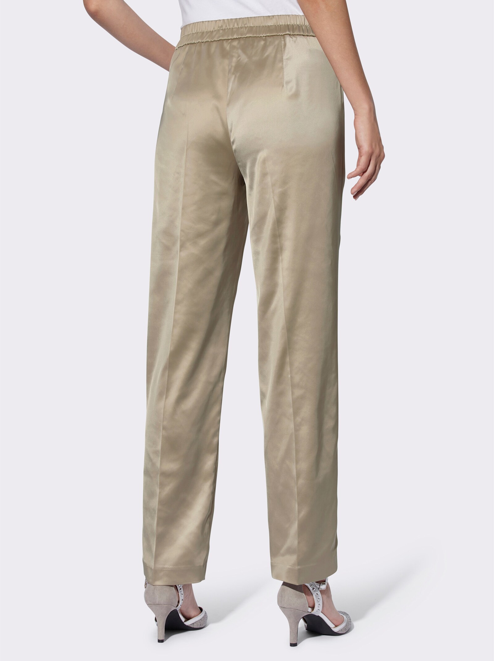 heine Bügelfaltenhose mit Dehnbund - beige