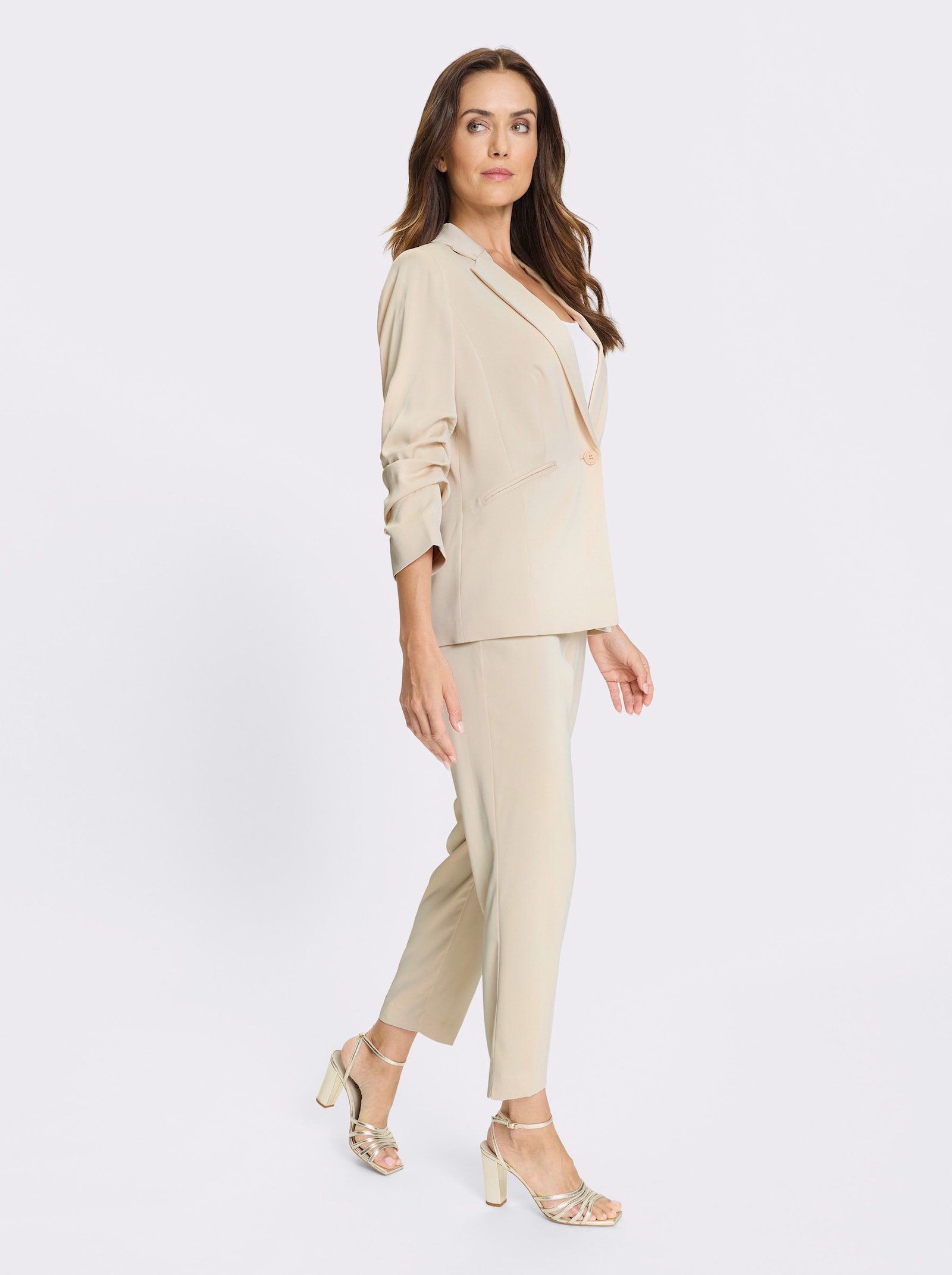heine Hosenanzug mit leichtem Glanz - elfenbein