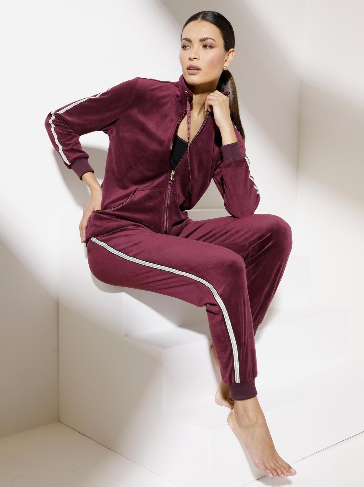 feel good Jacke - burgund