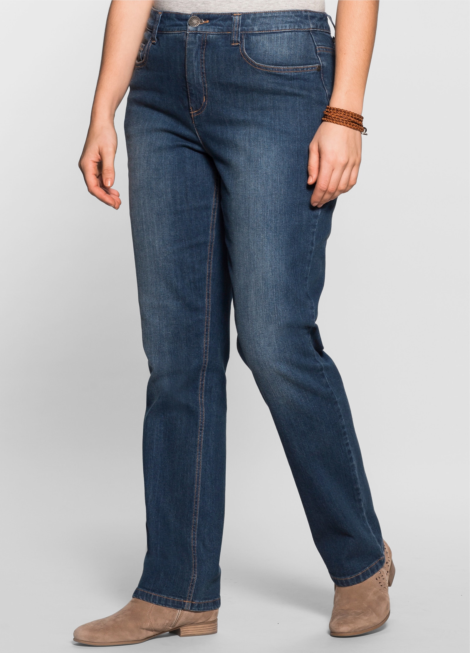 sheego Shaping jeans in recht model - blue denim