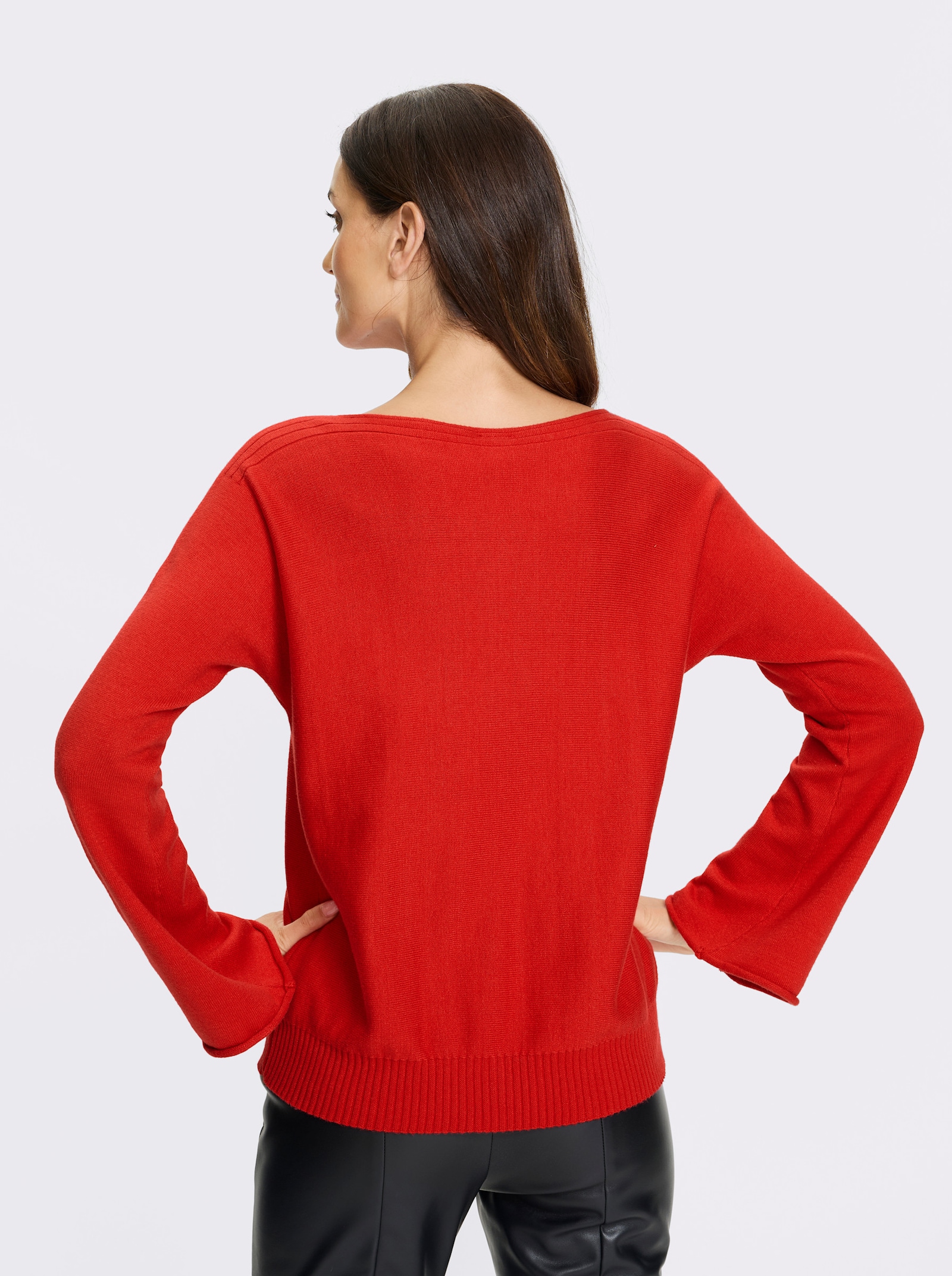 heine Langarm-Pullover - erdbeere