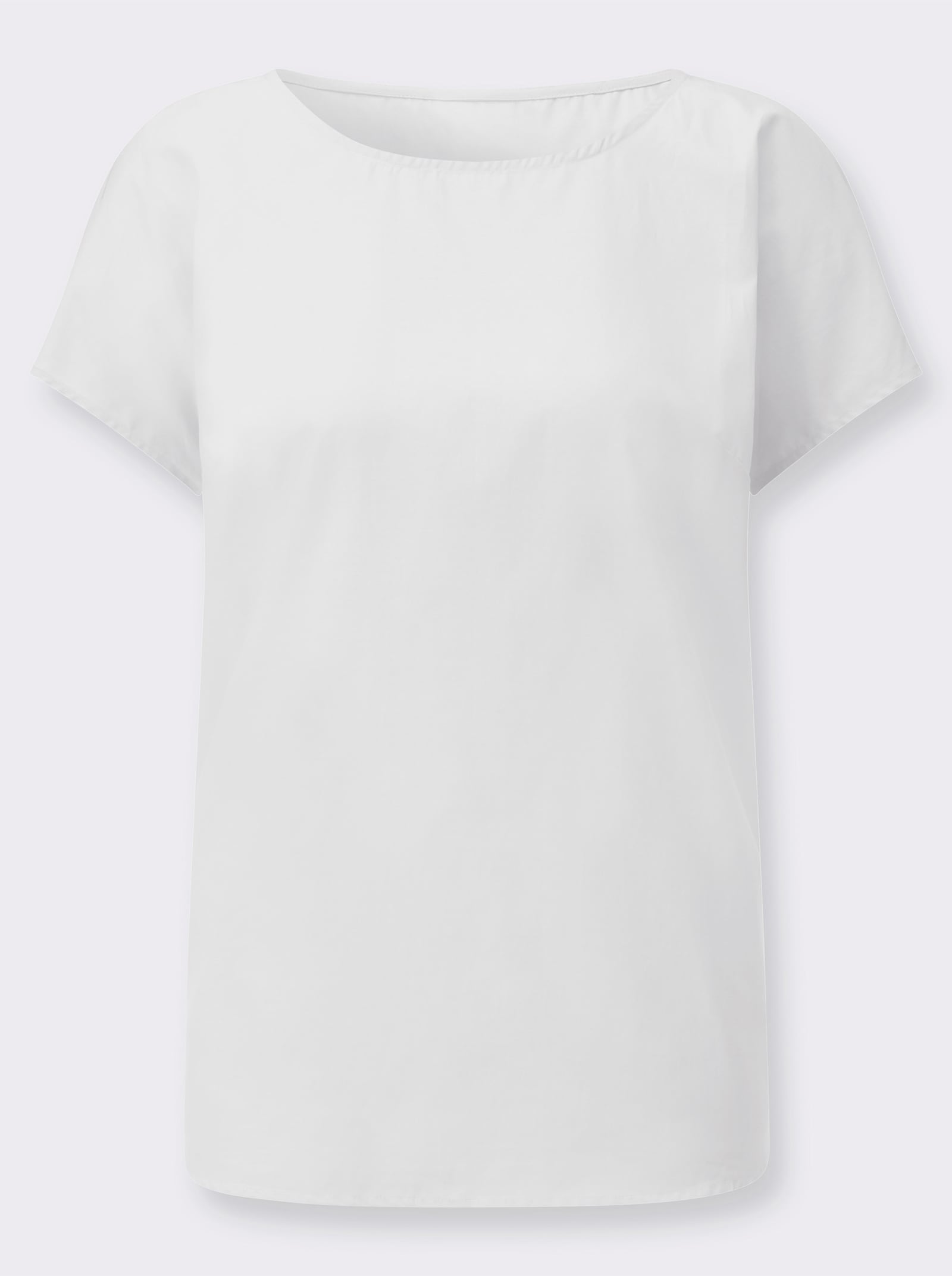 Baumwollbluse mit überschnittenen Schultern - ecru