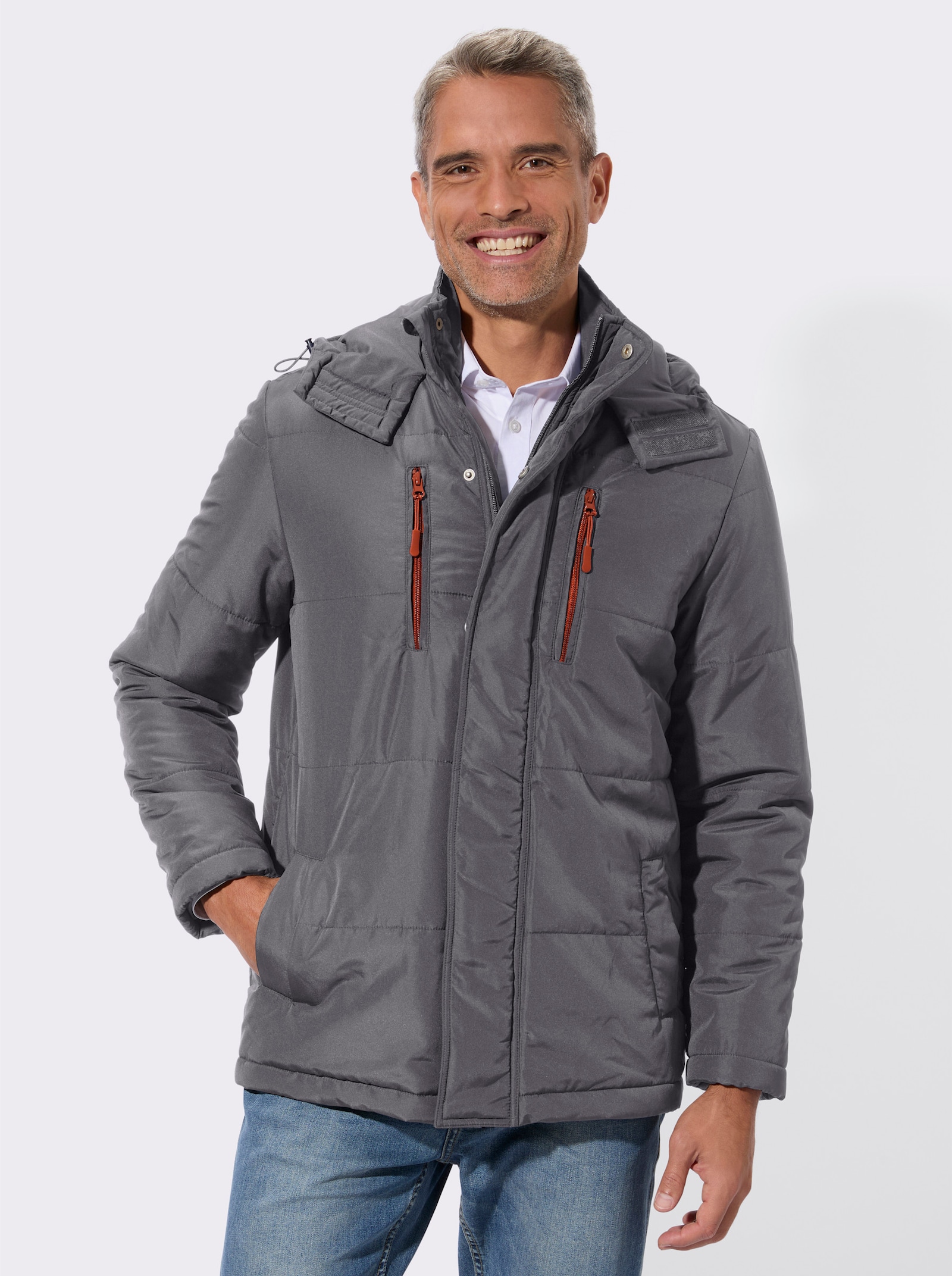 Steppjacke für normale Wintertemperaturen - anthrazit