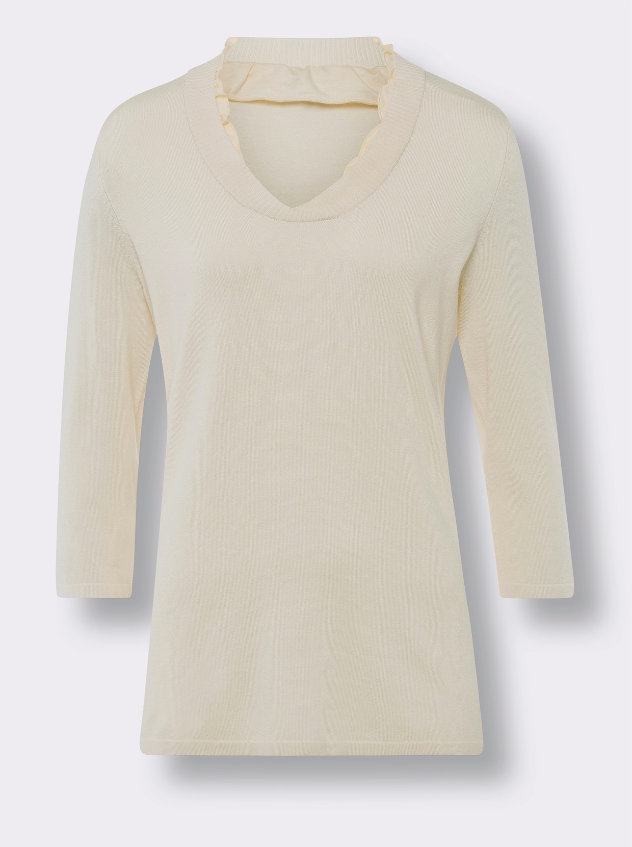 heine Pullover met V-hals - champagne
