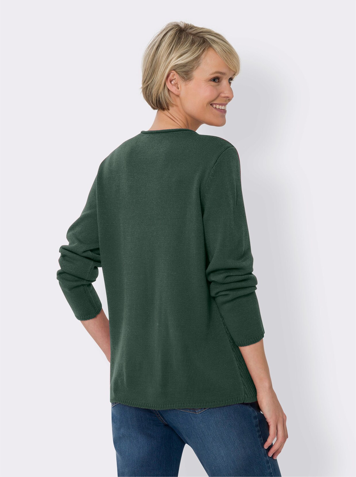 Pullover met lange mouwen - mos