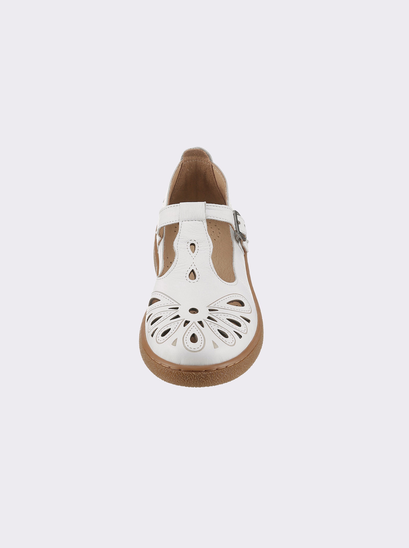 airsoft modern+ Slipper komplett aus Leder - weiß