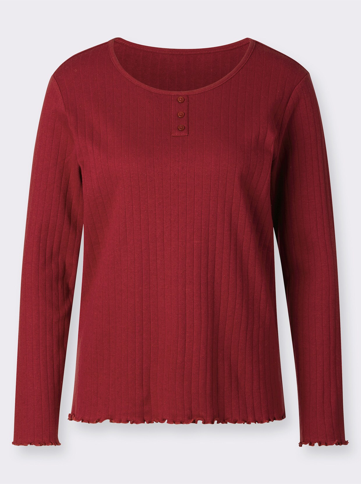 Shirt met lange mouwen - donkerrood