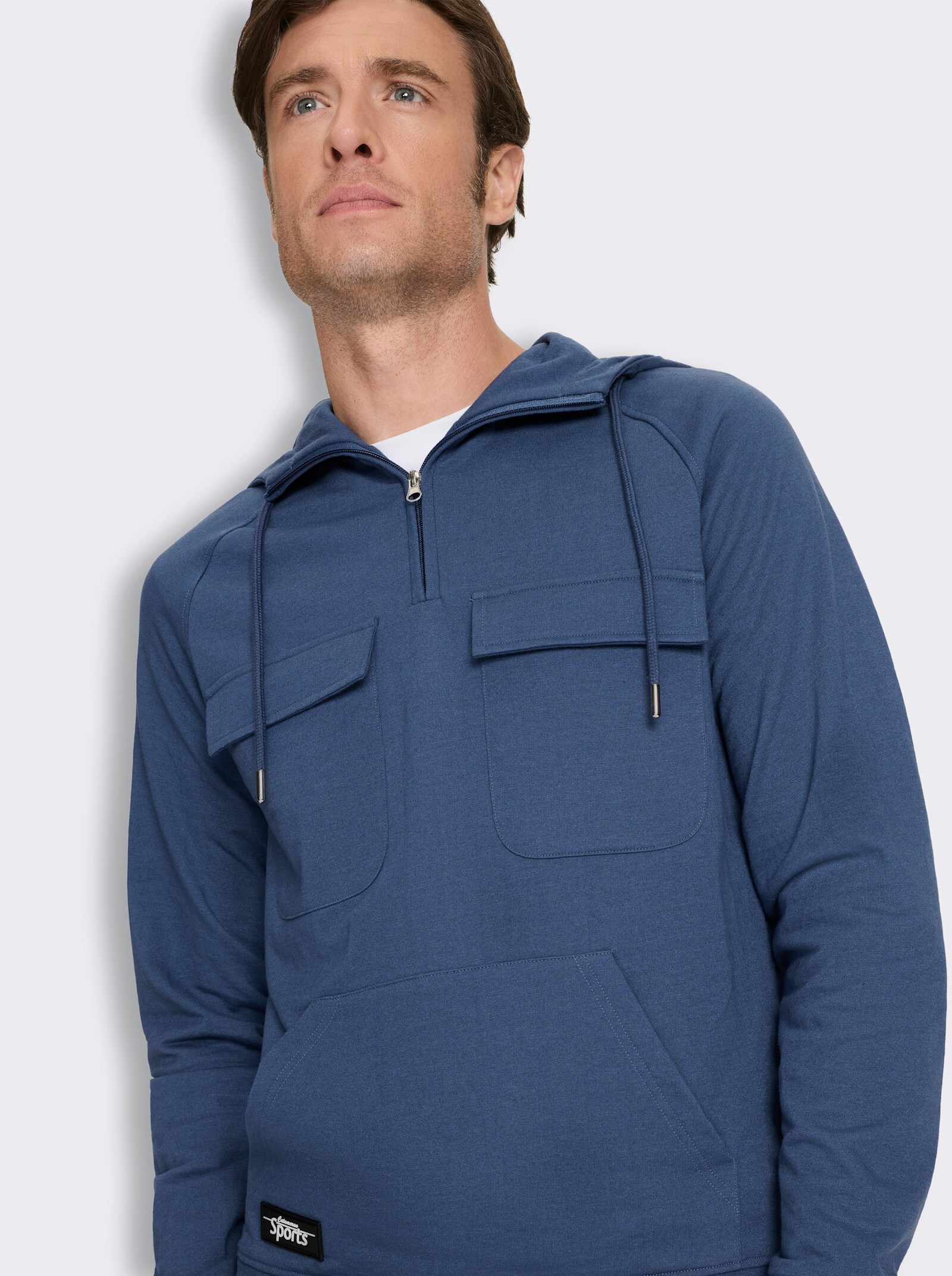 Catamaran Sports Sweatshirt mit Känguru-Tasche - jeansblau
